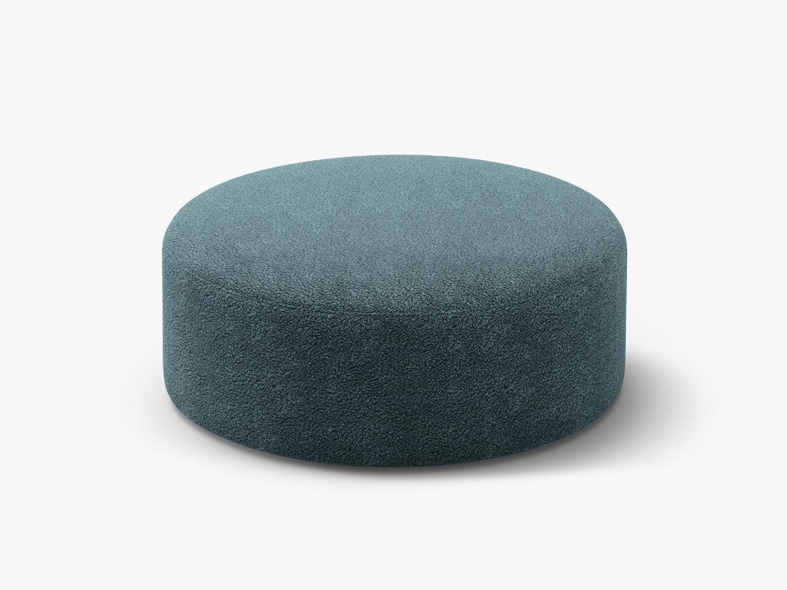 Micadoni Pouf Dia 90cm Boucle Rolf Petrol