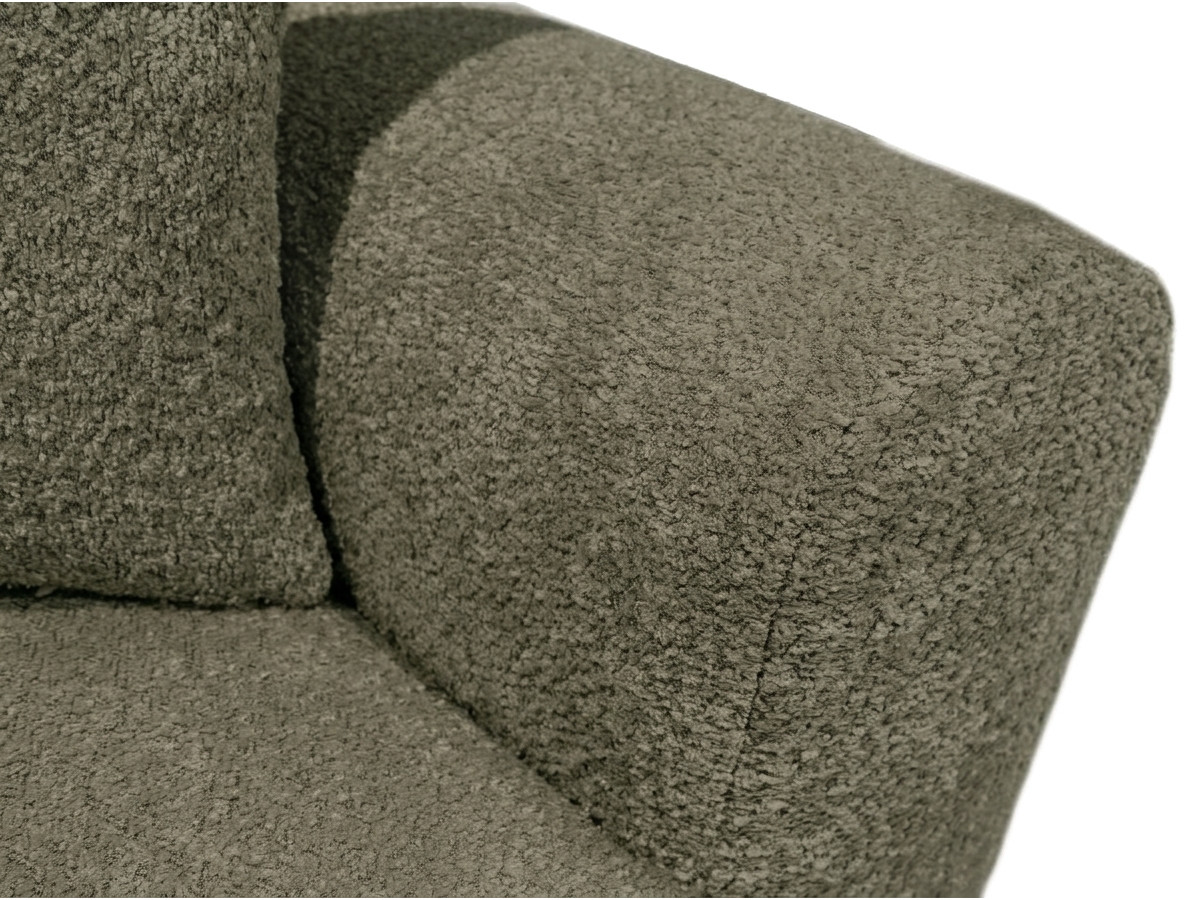 Bobochic Roxelane Schlafsofa 3-Sitzer mit Bettkasten Bouclé-Stoff Grün