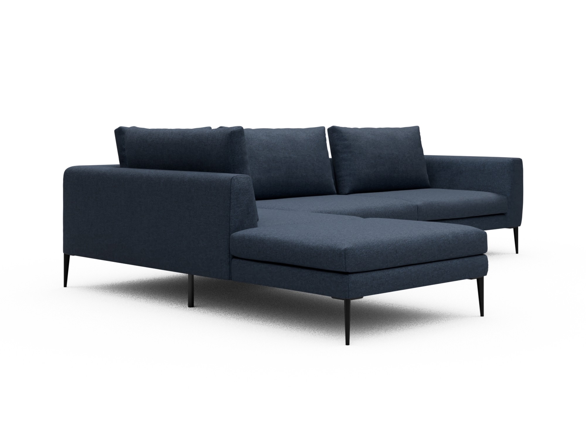 Skandi Home Ecksofa Paul Relax-Ecke links mit 3-Sitzer Sama-Deep-Blue moebelfaktor