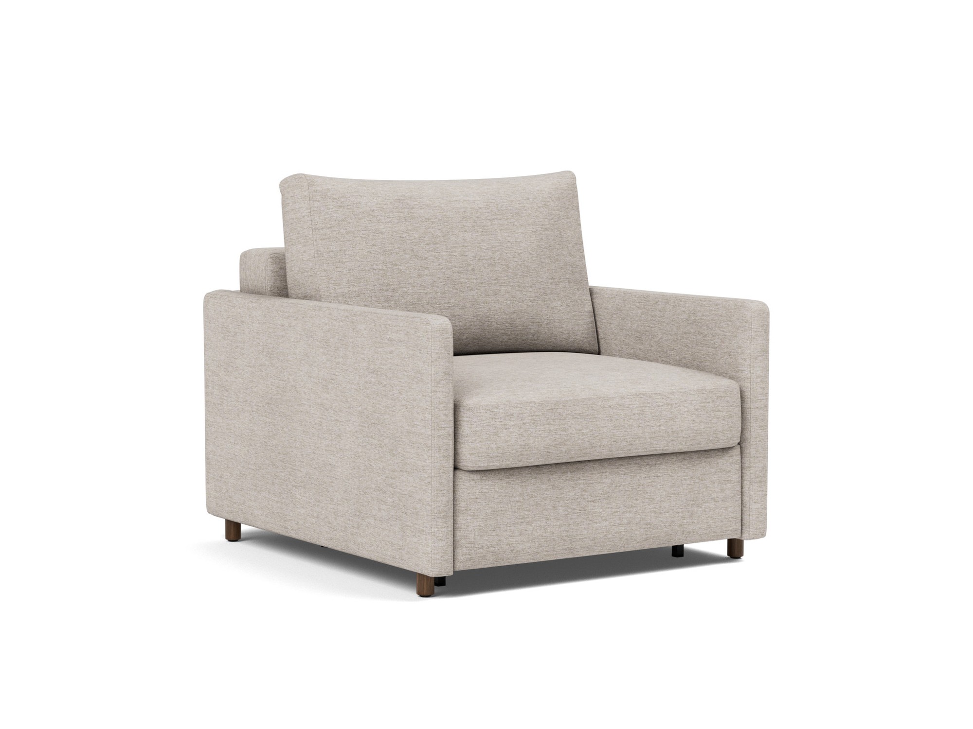 Schlafsessel Neah mit Slim-Armlehnen Chenille Yuveno 471-Sand