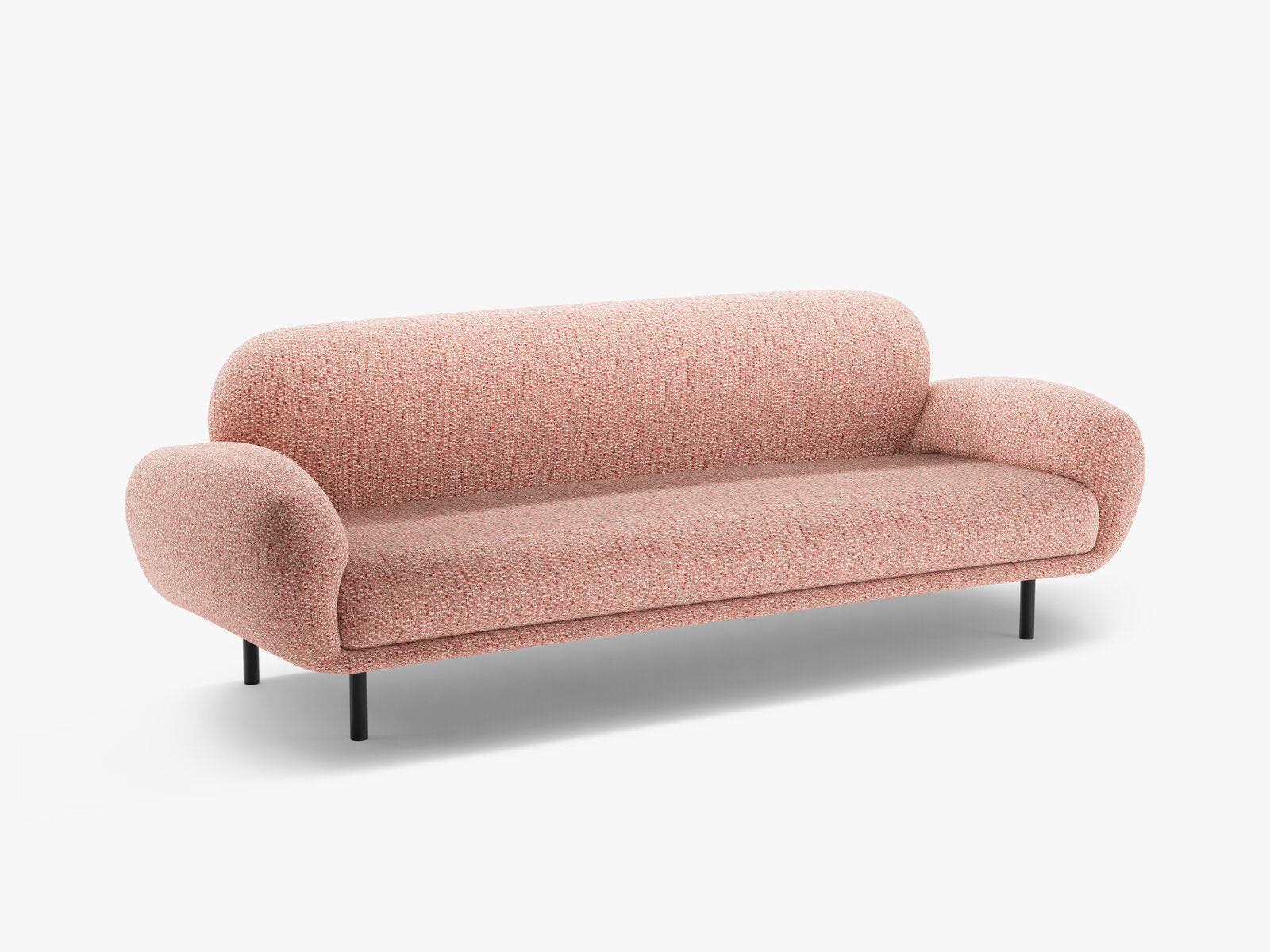 Micadoni Sofa Poppy 3-Sitzer Chenille Silencio Rosa