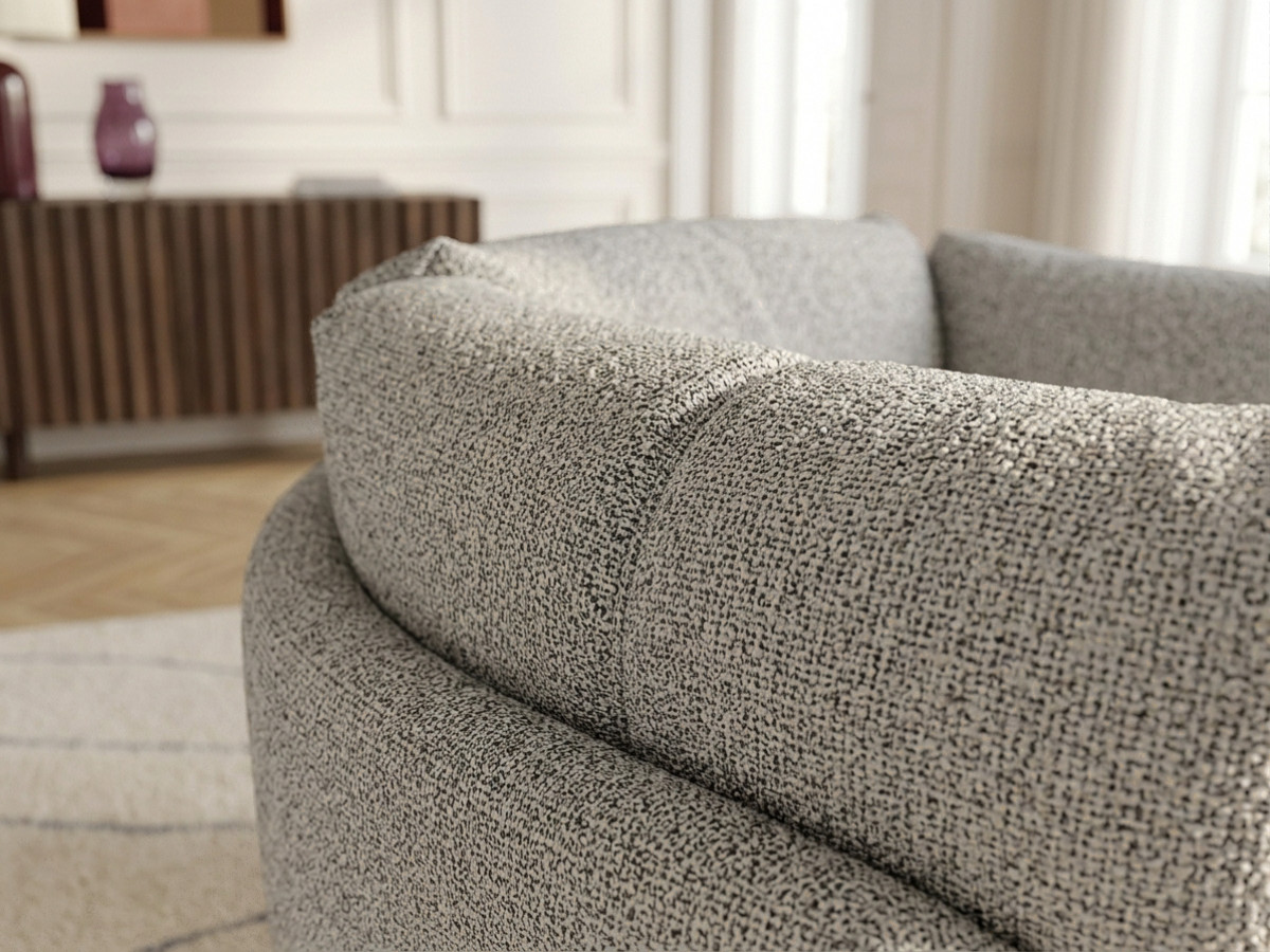 Bobochic Mario Sessel Melange-Stoff Grau