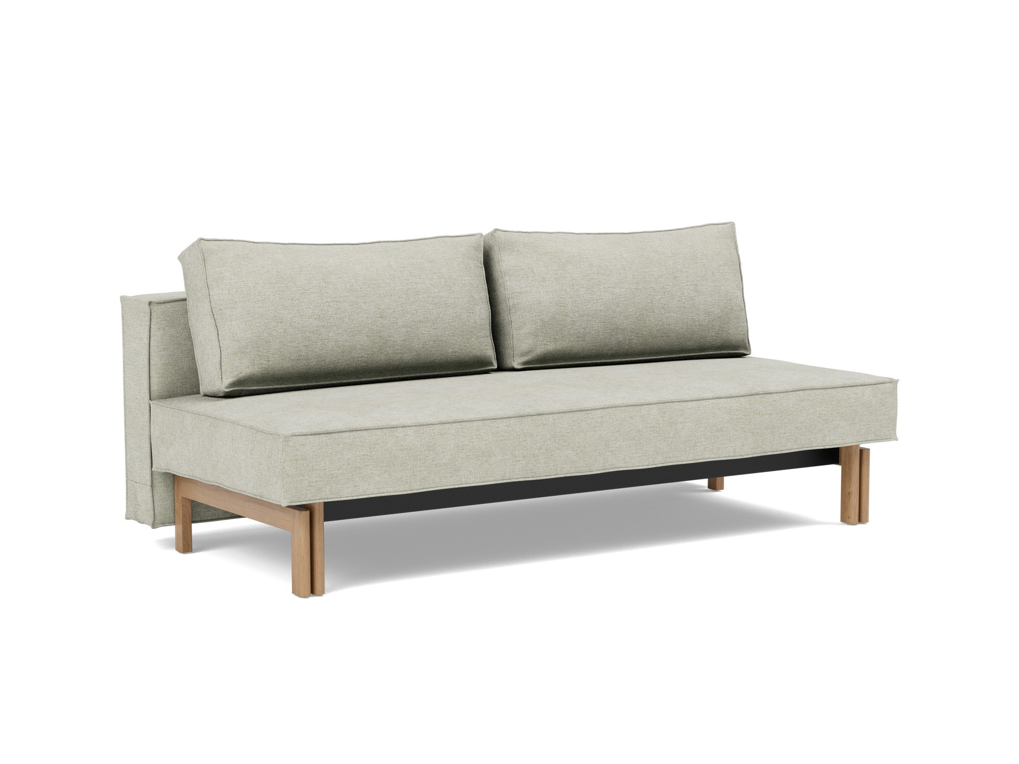 Schlafsofa Sly Flachgewebe Avella 280-Sand Beine Eiche