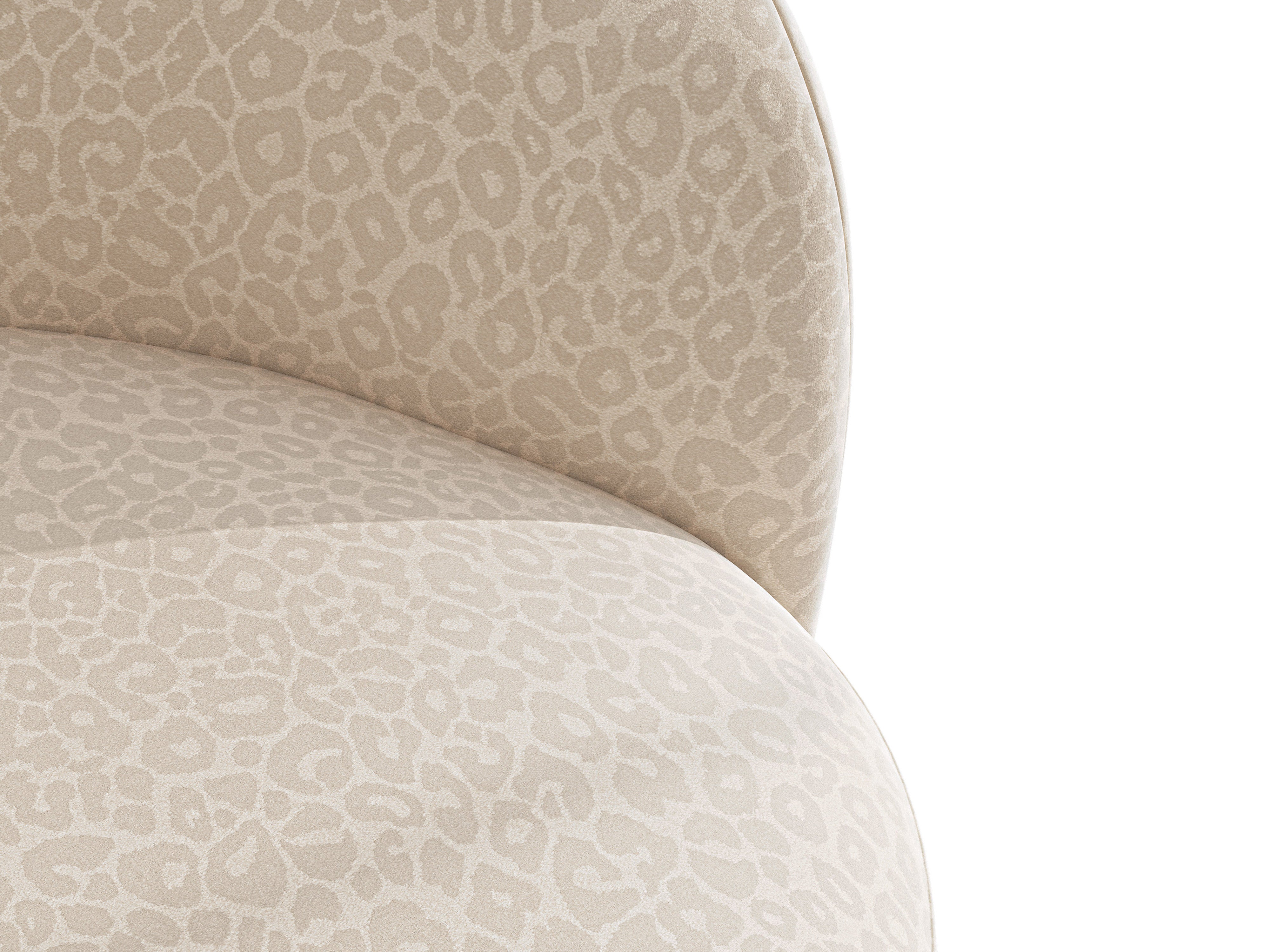 Micadoni drehbarer Sessel Letizia kleine Version Chenille Wild Beige