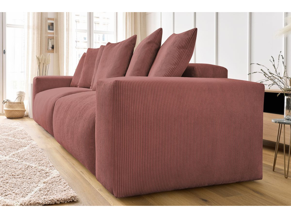 Bobochic Voltaire Sofa 4-Sitzer 320 × 124 cm Cordsamt Rosa
