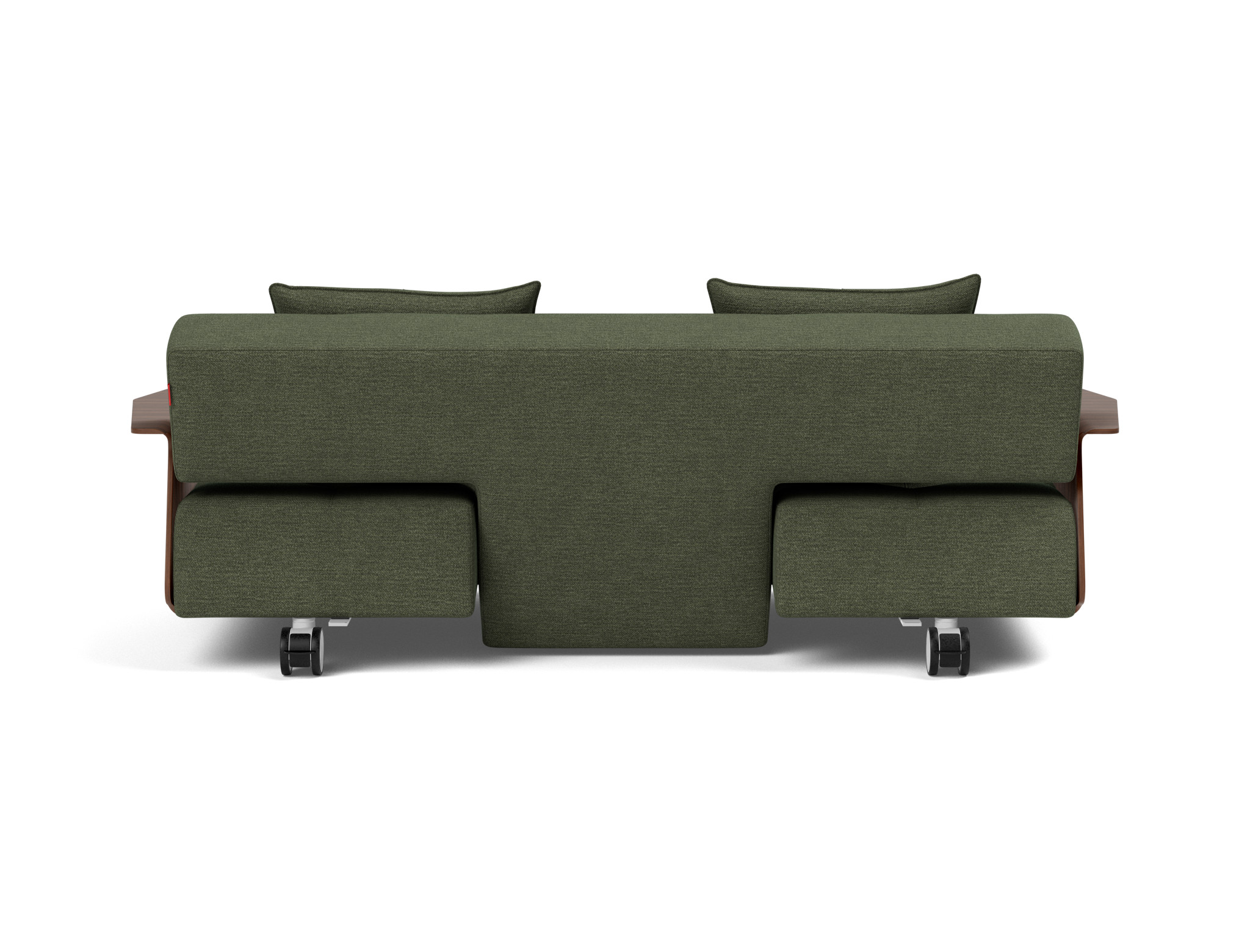 Schlafsofa Long Horn D.E.L. mit Armlehnen Strukturierter Stoff Taura 353-Forest