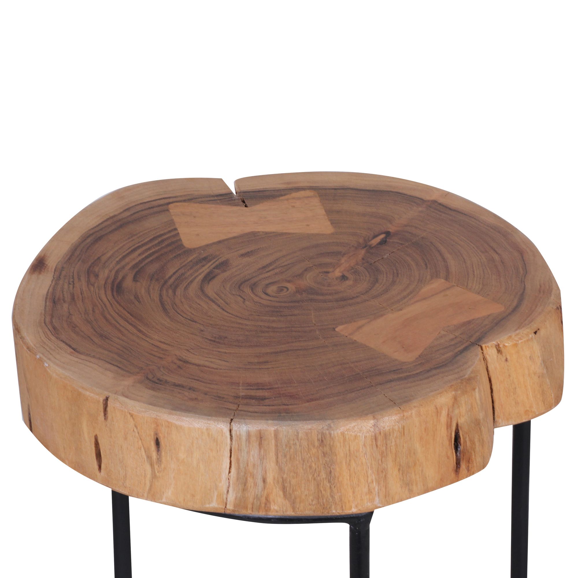 Beistelltisch Alden Massivholz Akazie Höhe 55 cm
