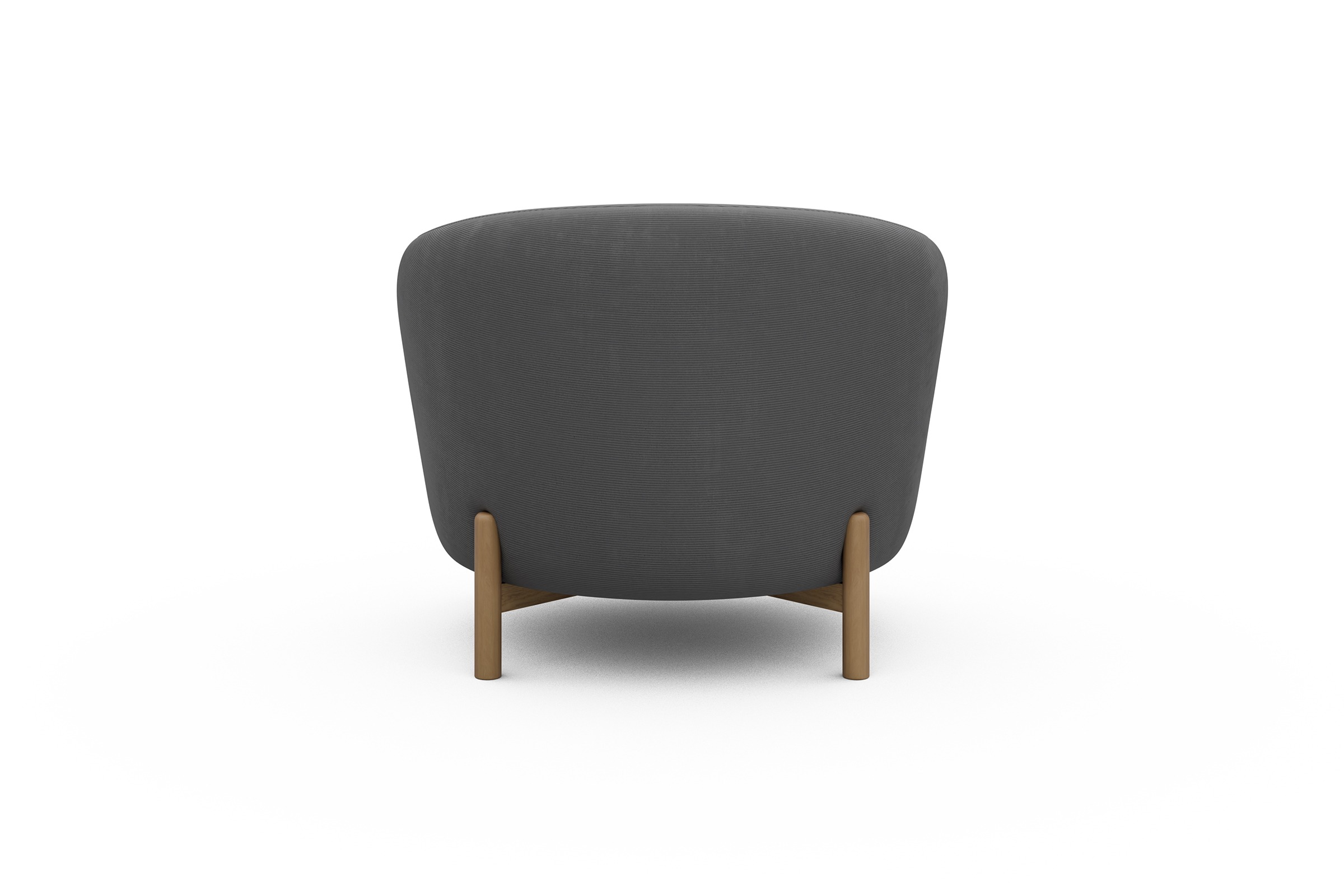 Sessel Ronda Holzbeine Eiche Natur Cordufine-Grey