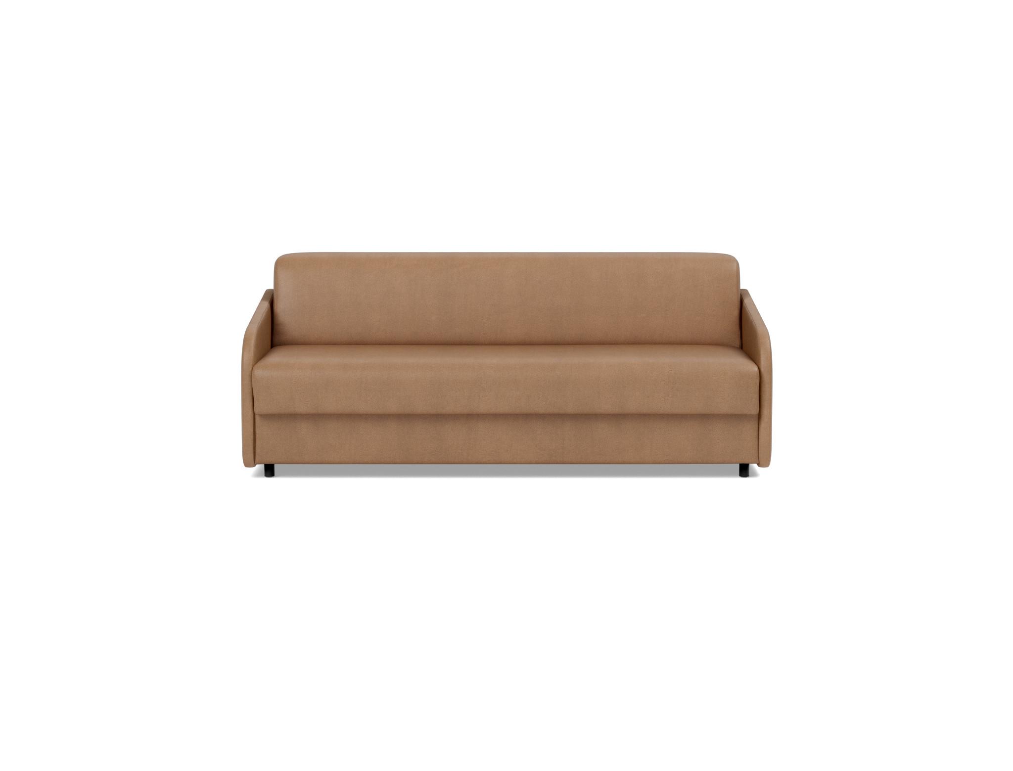 Schlafsofa Eivor mit Taschenfederkernmatratze 160 Lederoptik Faunal 551-Brown