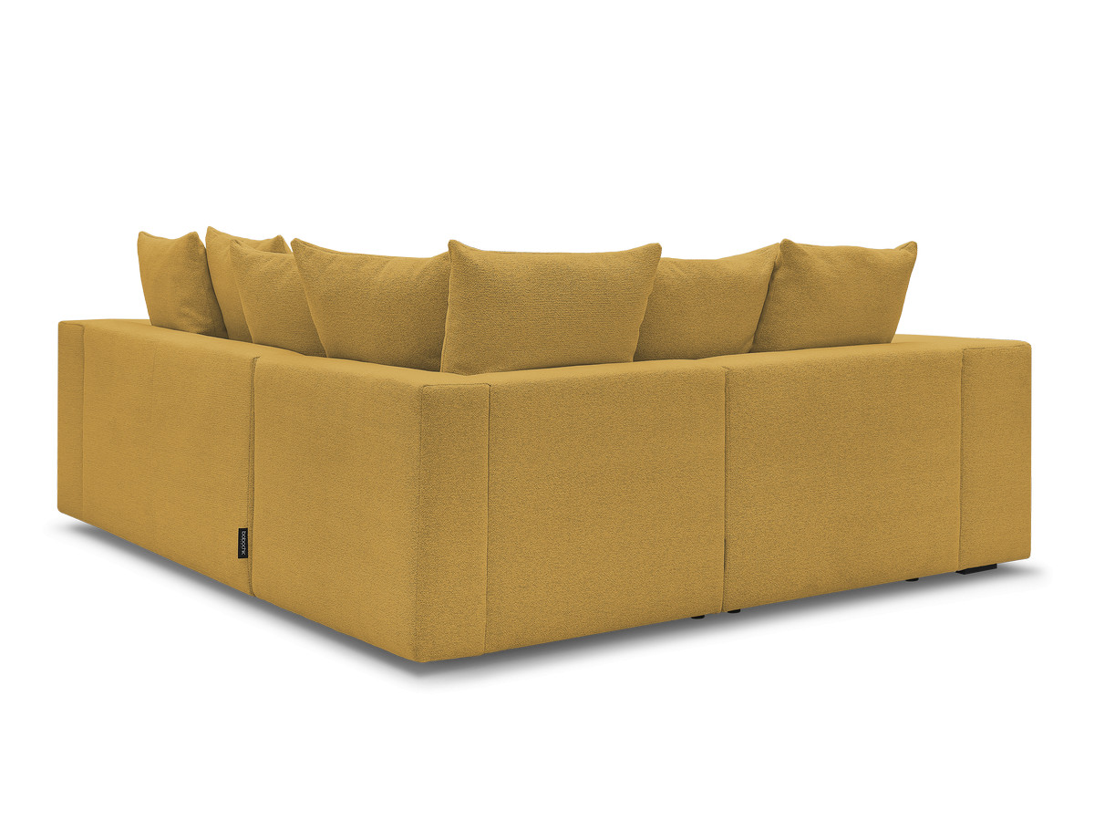 Bobochic Voltaire Ecksofa 268 × 214 cm Melange-Stoff Gelb Ecke links