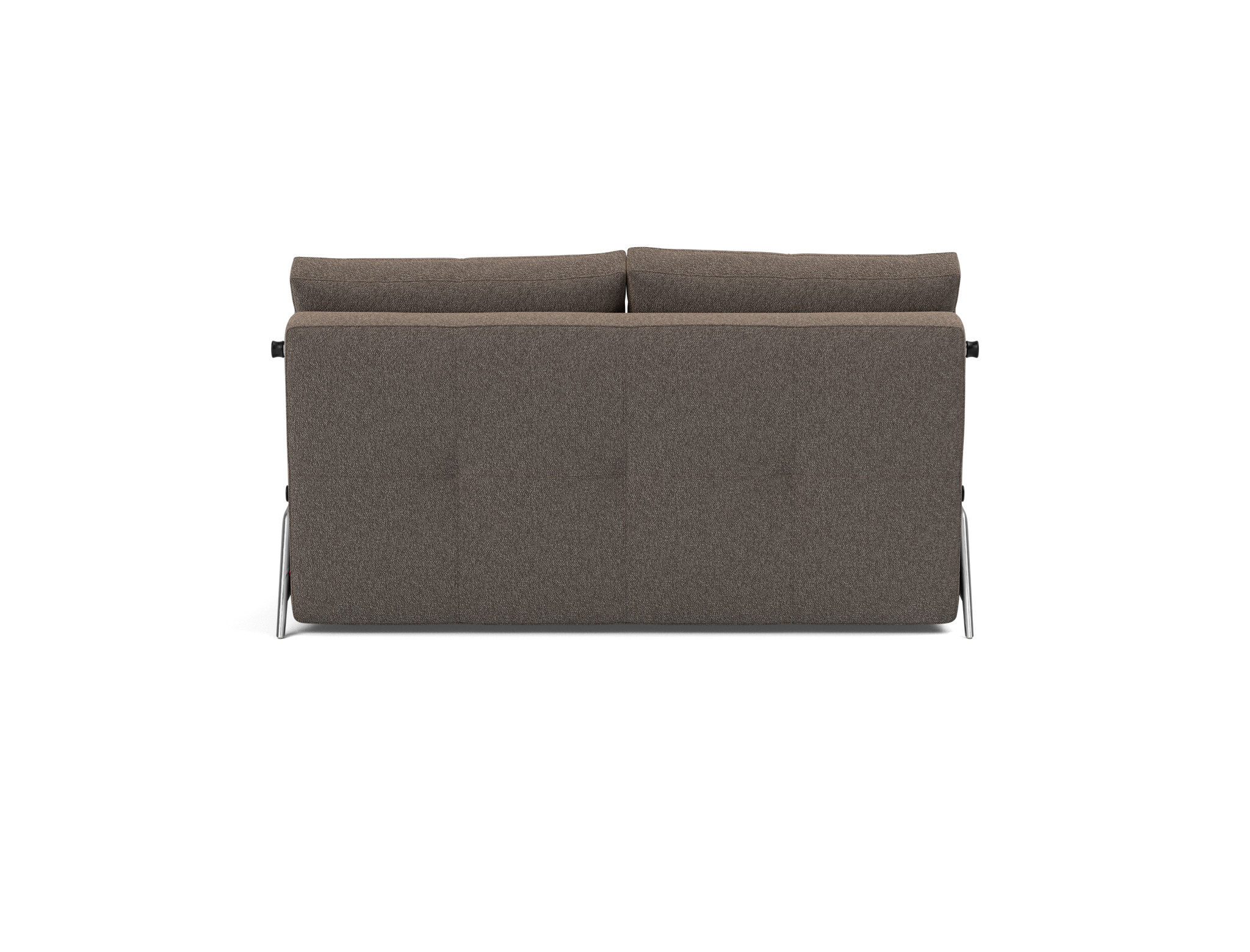 Schlafsofa Cubed 140 Boucle Skandi 530-Taupe Beine Aluminium