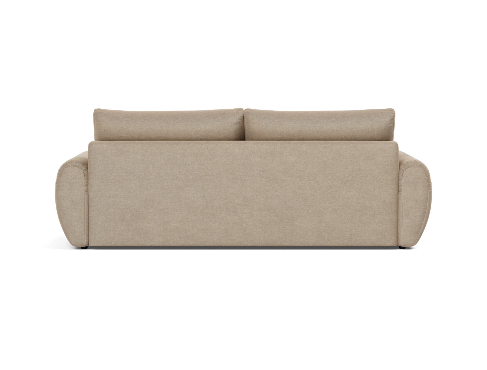 Schlafsofa Norum mit Curve-Armlehnen Flachgewebe Phobos 587-Mocha