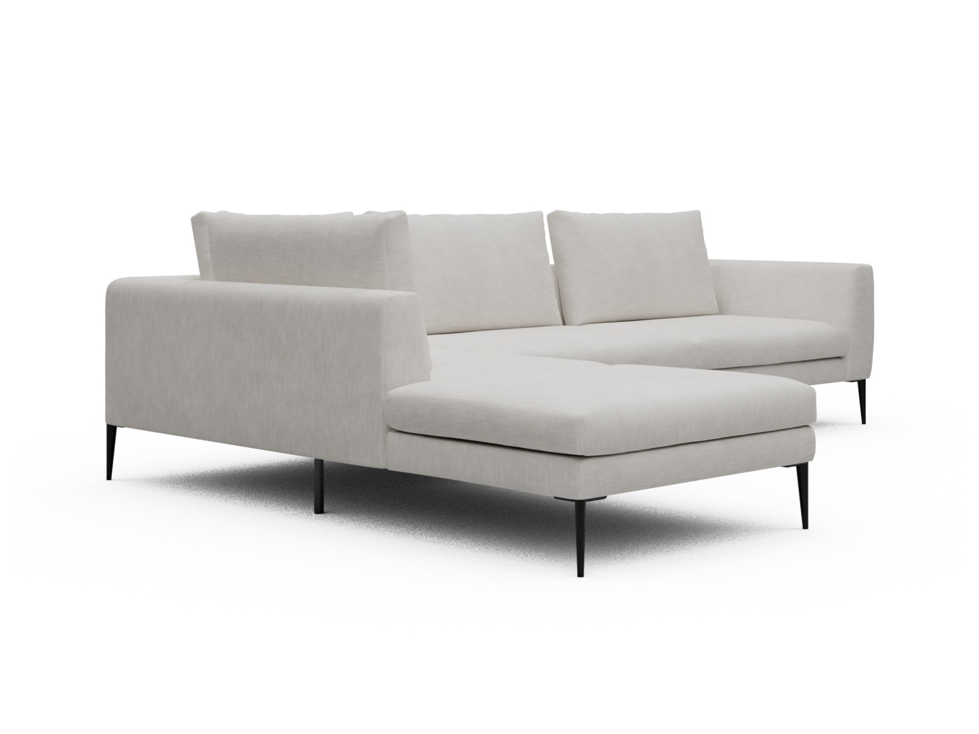 Skandi Home Ecksofa Paul Relax-Ecke links mit 3-Sitzer Vivus-Dusty-Off-White moebelfaktor
