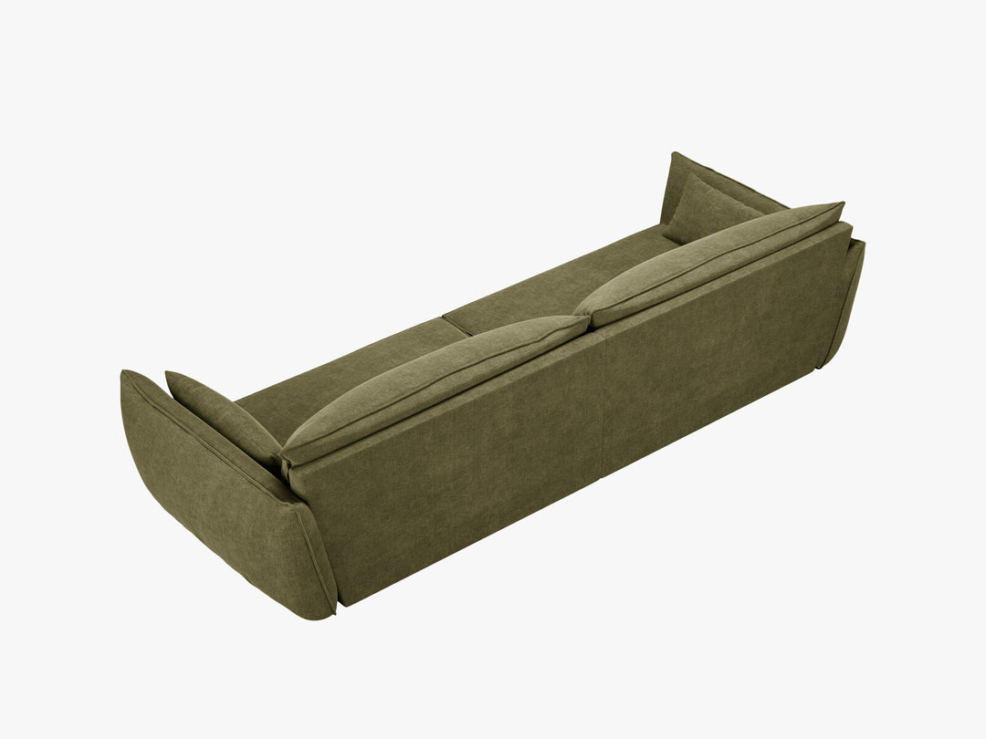 Micadoni 4-Sitzer Sofa Kaelle Chenille Over The Horizon Grün
