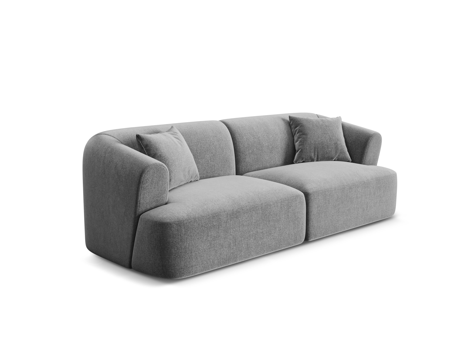 Cosmopolitan Design Sofa Campi 3-Sitzer Samt Vogue Grau