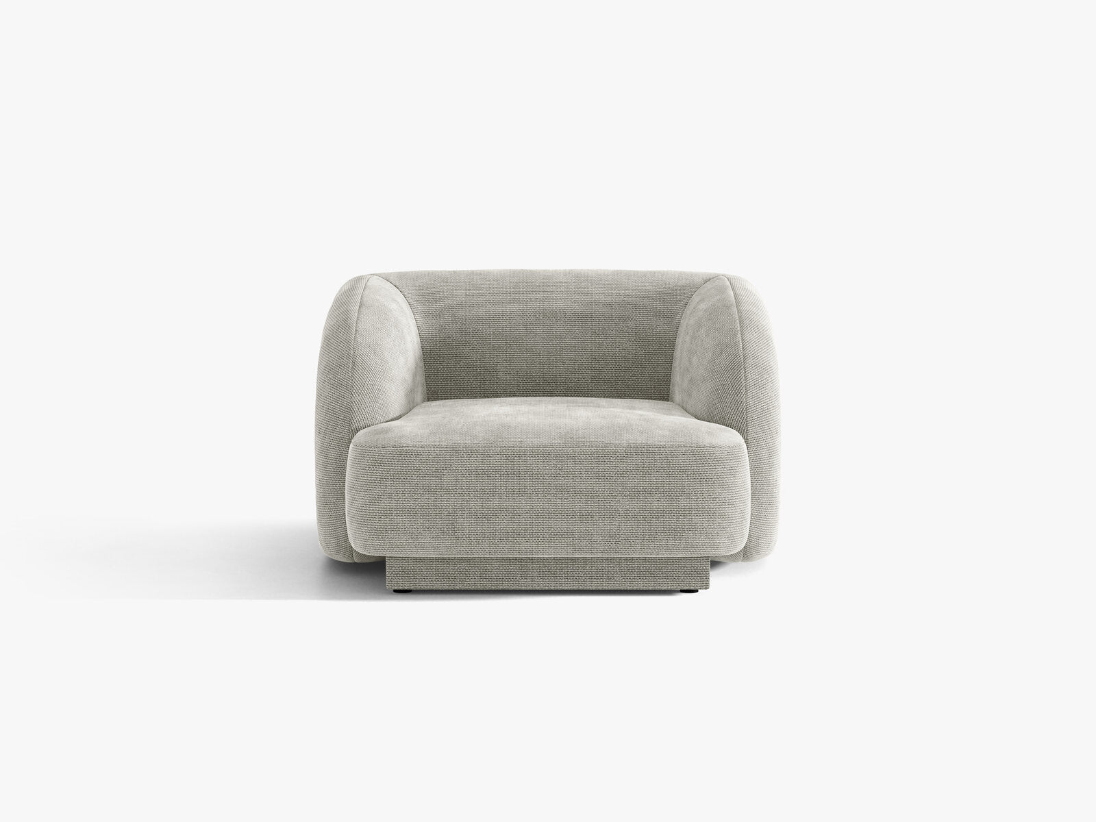 Micadoni Sessel Miley 1-Sitzer Chenille Haga Hellgrau