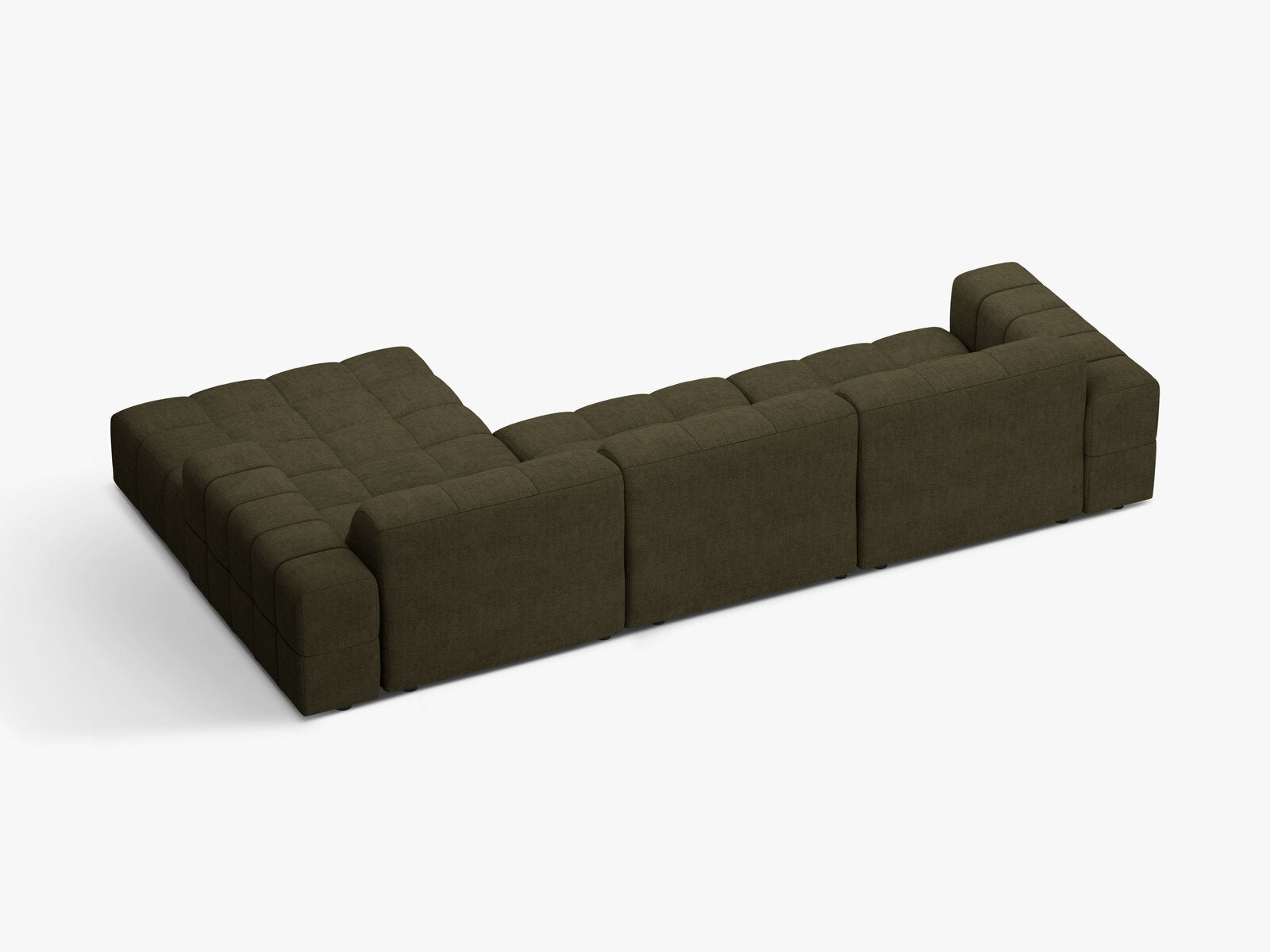 Micadoni Ecksofa Jennifer 4-Sitzer Rechts Chenille Eden Grün