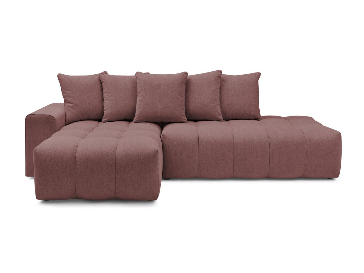 Bobochic Mont-blanc Ecksofa Melange-Stoff Rosa Ecke links
