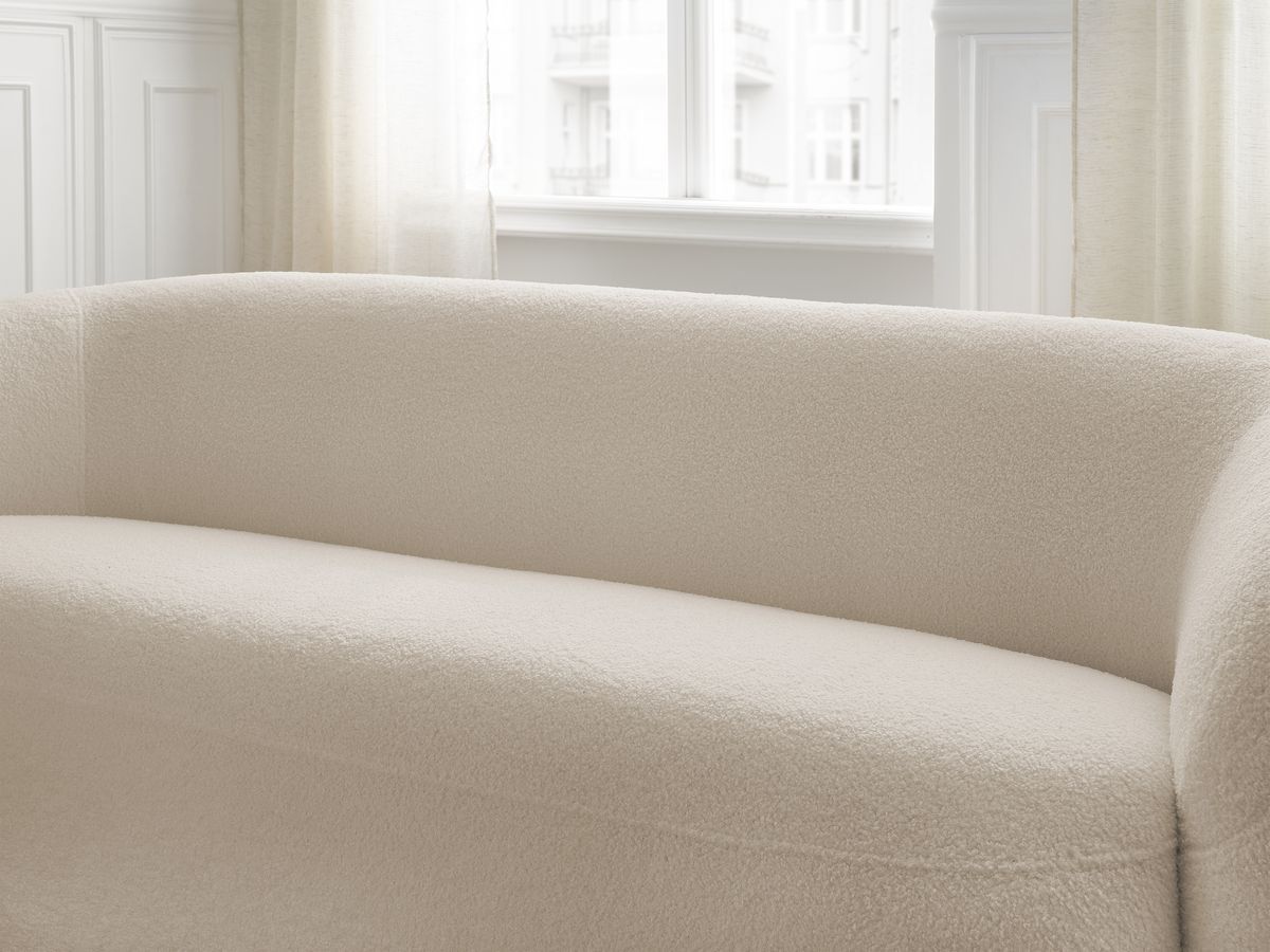 Bobochic Elina Sofa 3-Sitzer Bouclé-Stoff Beige