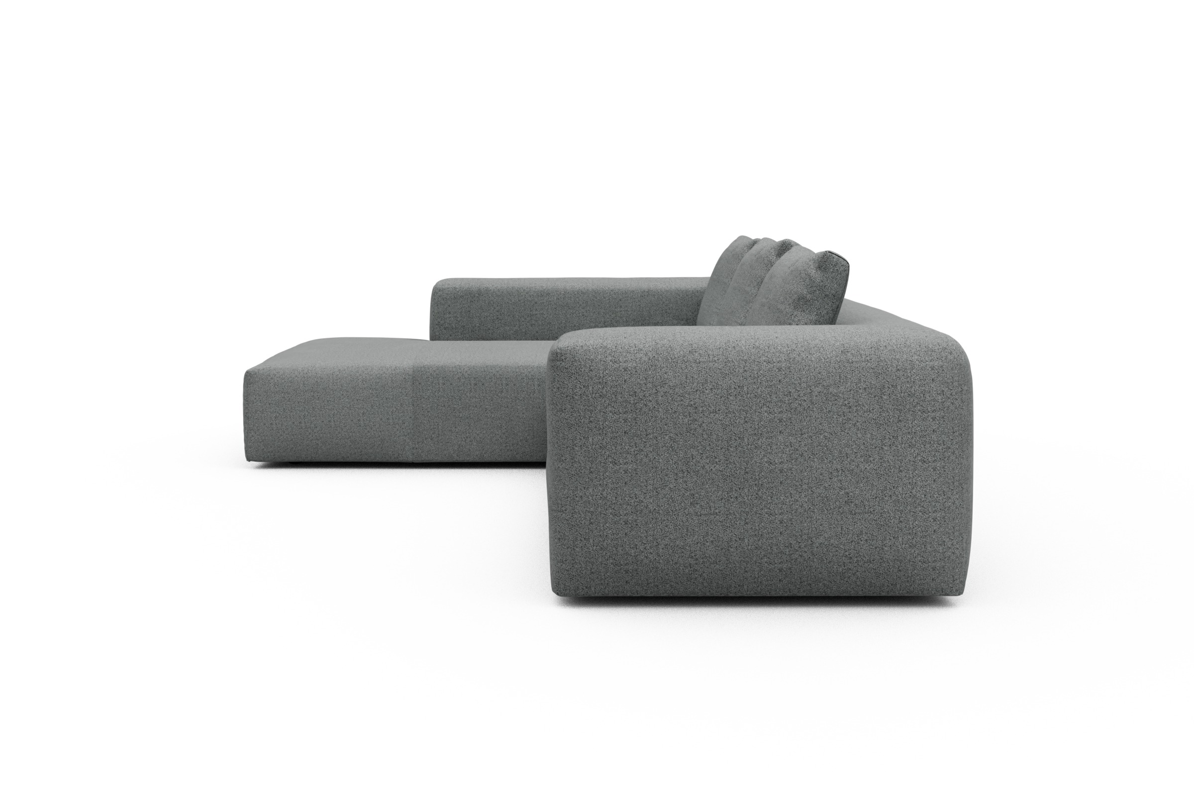 Ecksofa Fred Relax-Ecke links mit 2,5-Sitzer Aivi-Gravet-Grey
