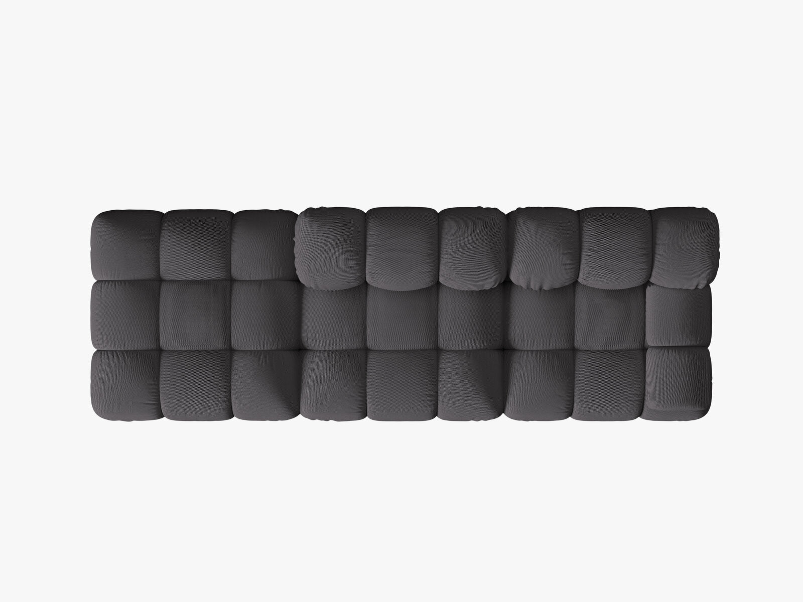 Micadoni Modulares Sofa Bellis 4-Sitzer Links 3D-Stoff Sonic Espresso