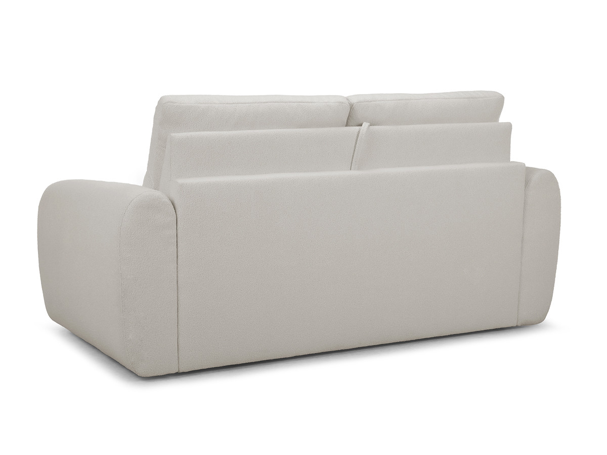 Bobochic Minorque Schlafsofa 2,5-Sitzer Chenille Weiß, Liegefläche 140 × 200 cm