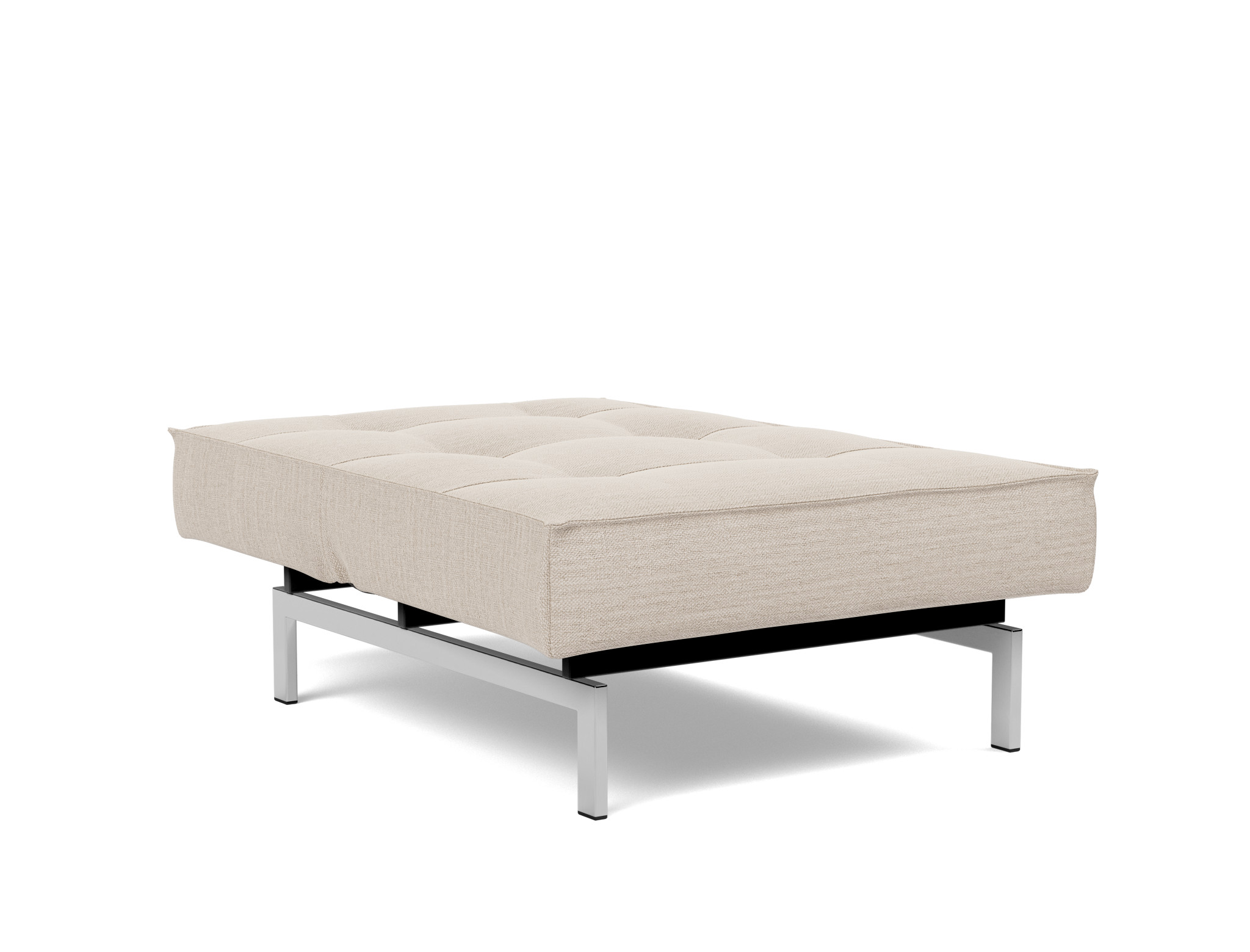 Sessel Splitback Webstoff Blida 612-Sand-Grey Beine Chrom