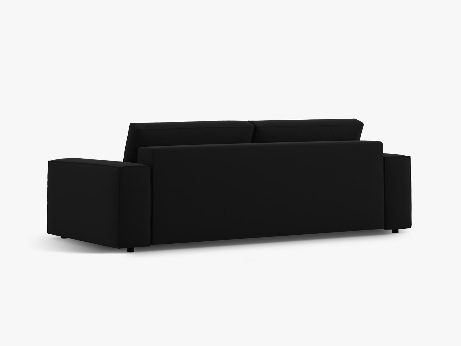 Micadoni Schlafsofa Jodie 3-Sitzer Samt Schwarz