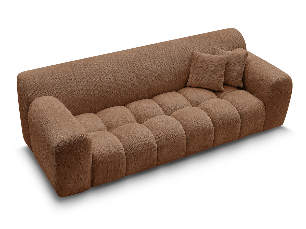 Bobochic Melisse Sofa 3-Sitzer Strukturstoff Orange