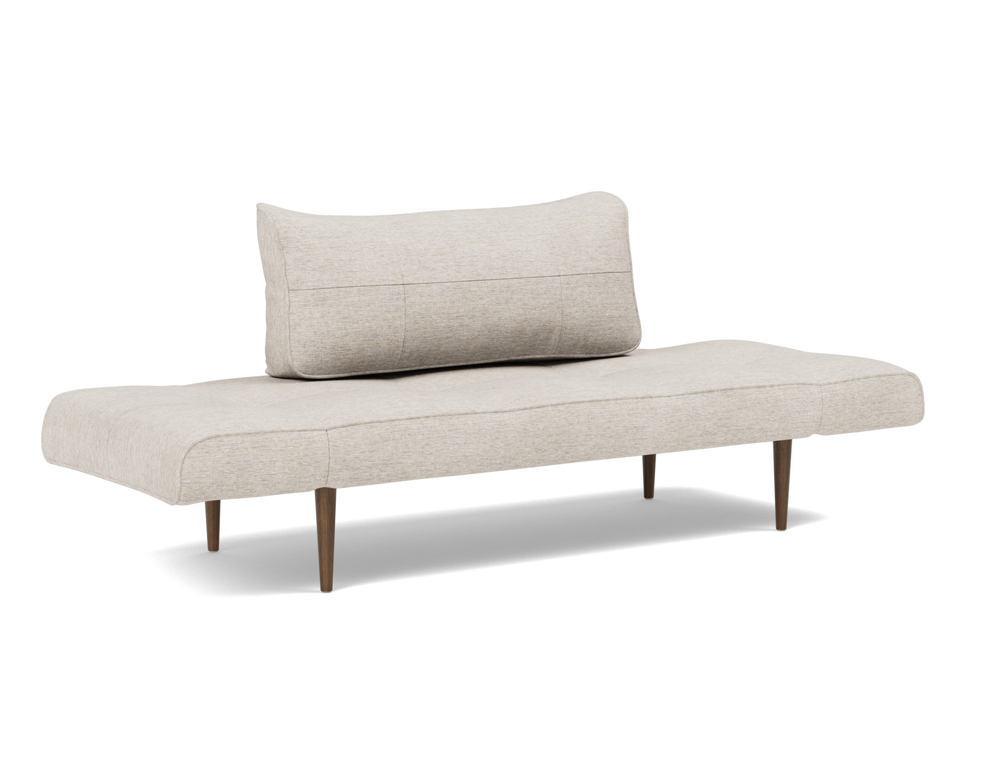 Tagesbett Zeal Chenille Yuveno 470-Natural Beine Styletto Eiche dunkel