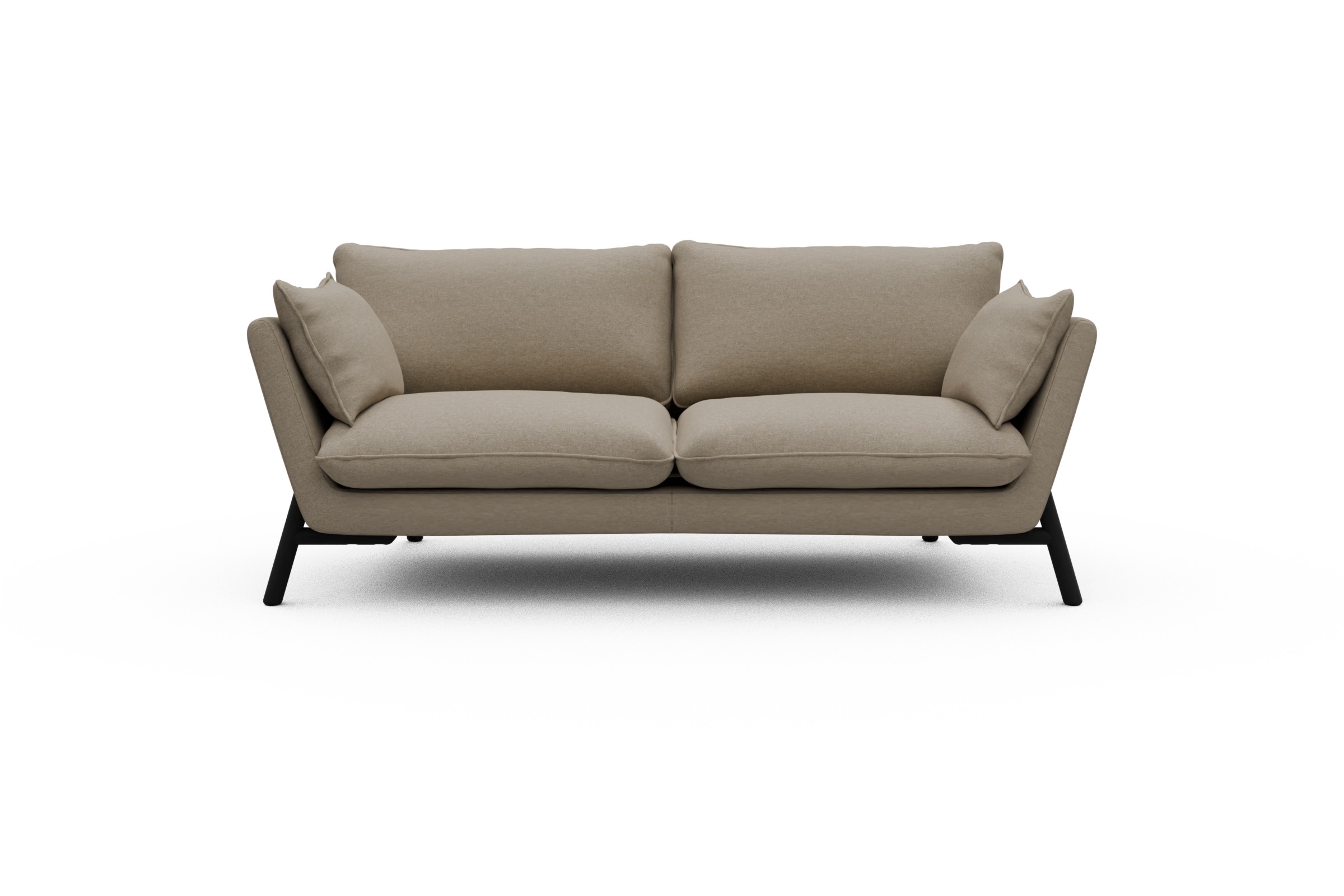 Skandi Home Sofa Emil 2-Sitzer Beinfarbe Eiche Schwarz Satya-Natural moebelfaktor