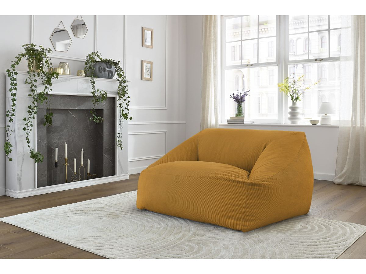 Bobochic Lilibet Pouf Cordsamt Gelb