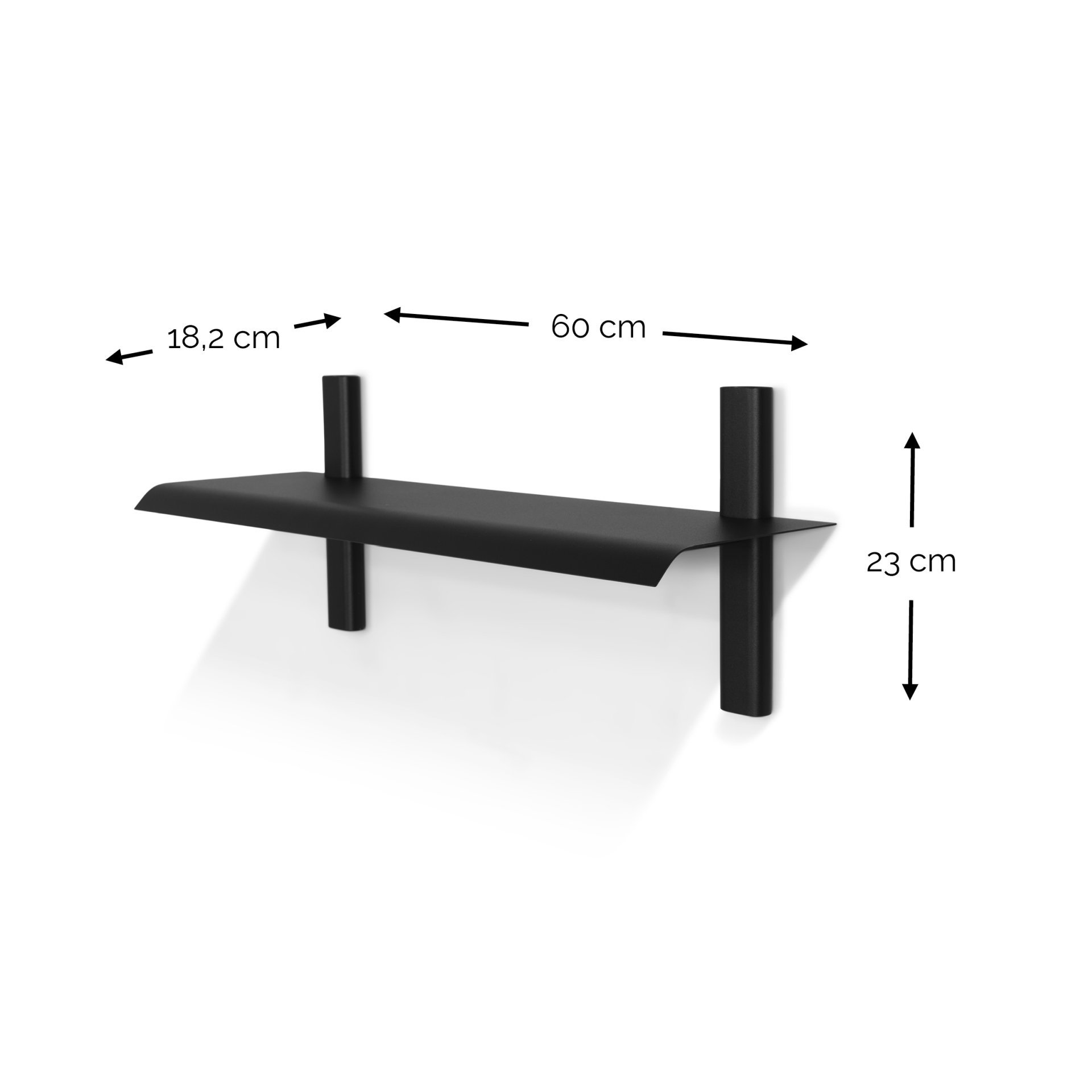 Spinder Design Wandregal Hola 2 Schwarz