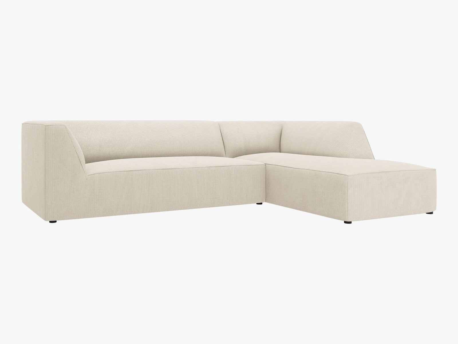 Micadoni 4-Sitzer Modular Sofa Ruby Rechts Kord Scala Helles Beige