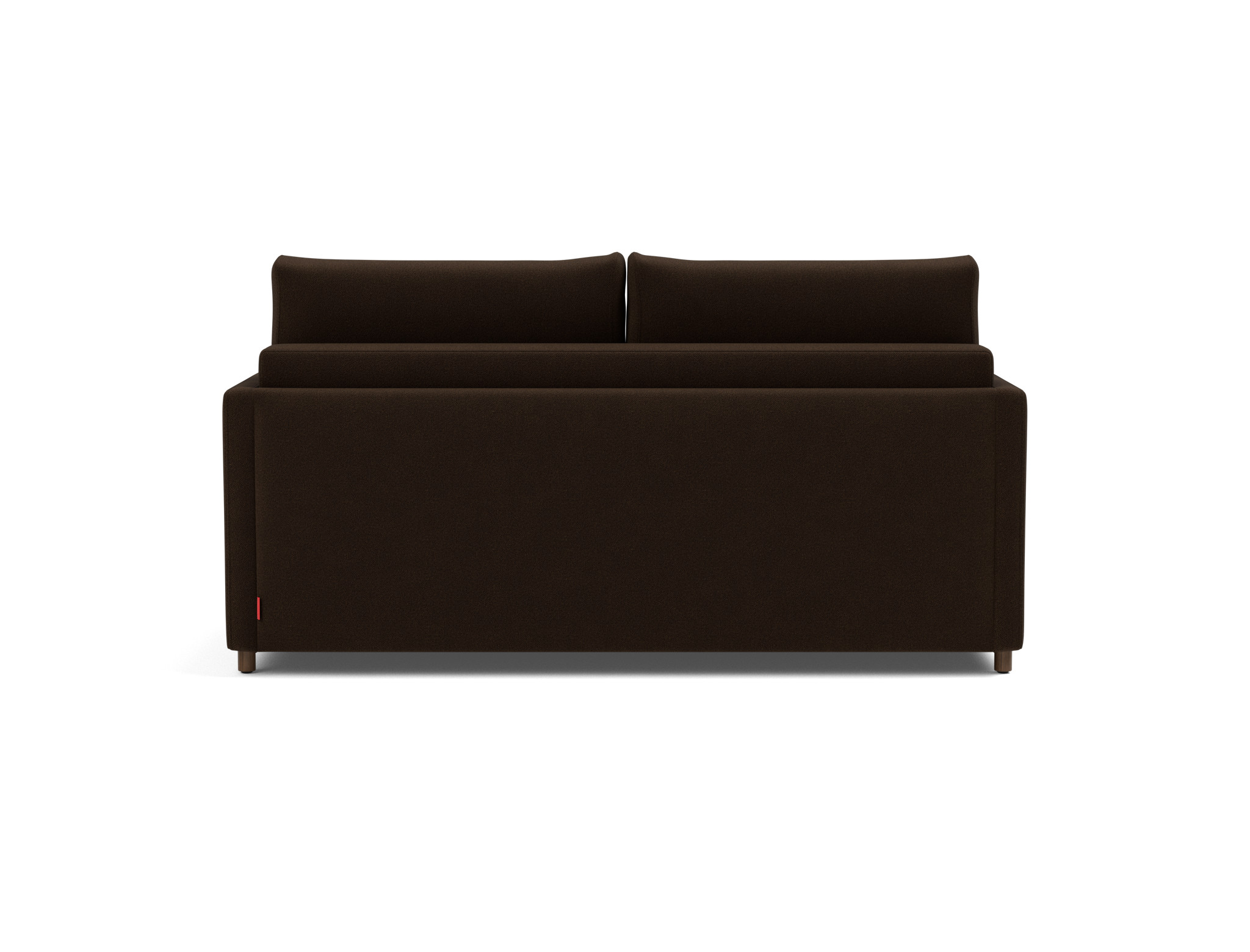 Schlafsofa Neah mit Slim-Armlehnen 160 Strukturierter Stoff Taura 358-Chocco