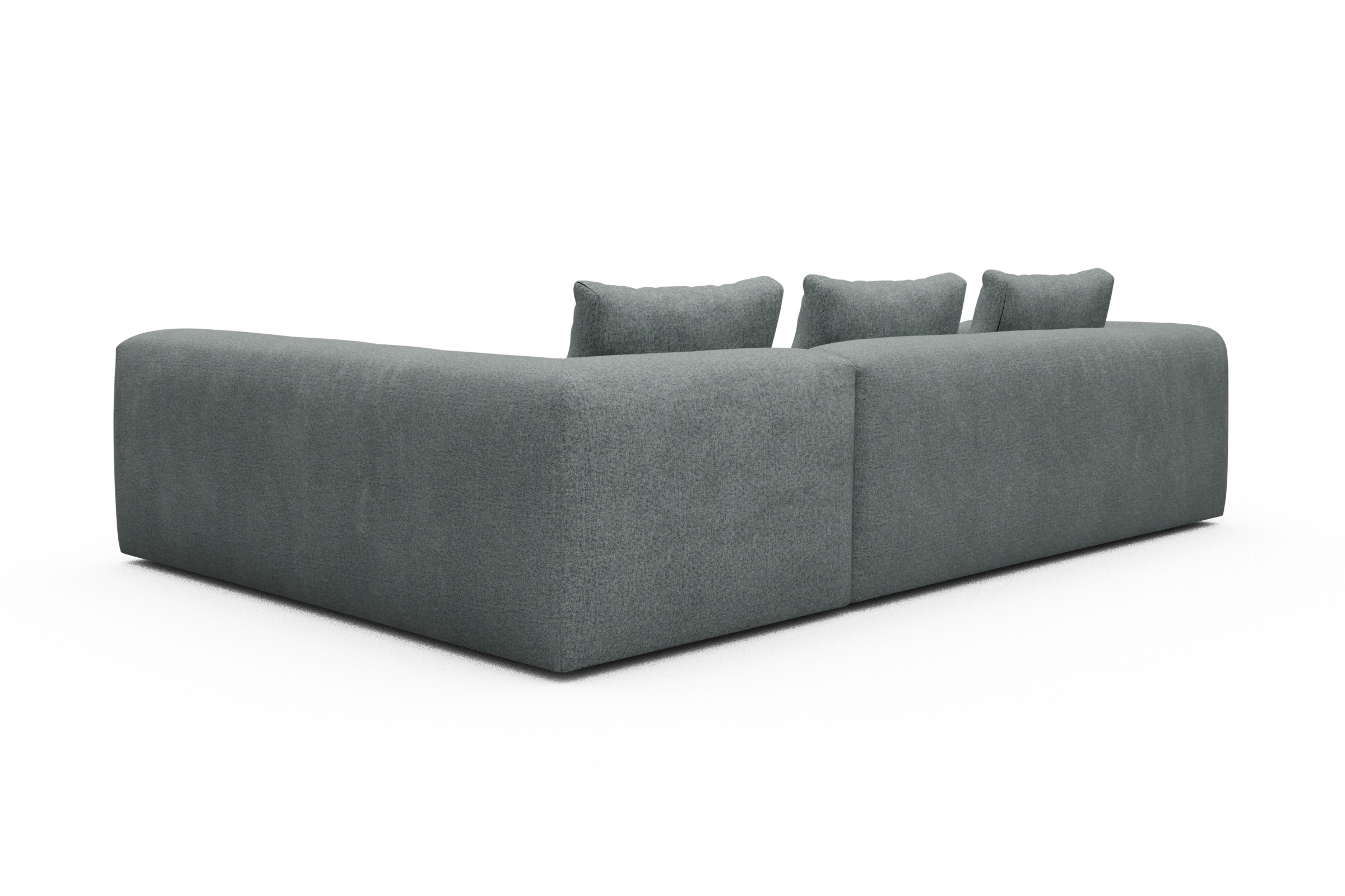 Ecksofa Fred 2x 2,5-Sitzer rechts offen Casone-Light-Mixed-Green