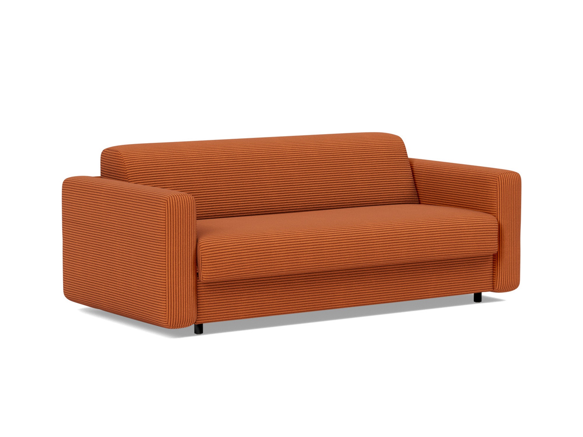 Schlafsofa Killian mit Taschenfederkernmatratze 140 Kord Corduroy 595-Burnt-Orange