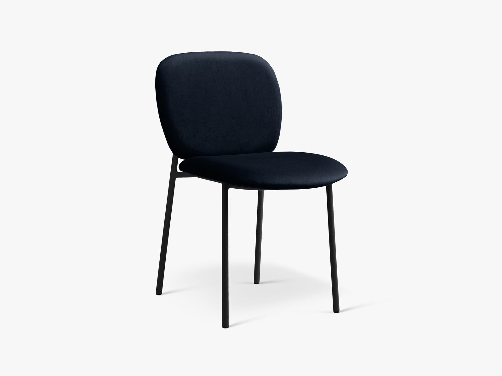 Micadoni Stuhl Caroline Samt Magic Velvet Schwarz Metall Schwarz