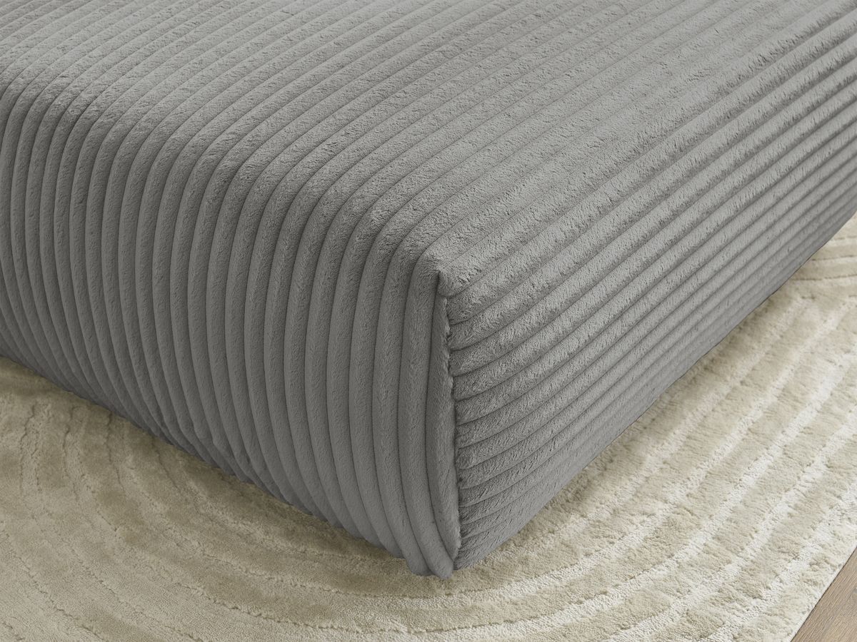 Bobochic Lucien Pouf Breitcord weich Dunkelgrau