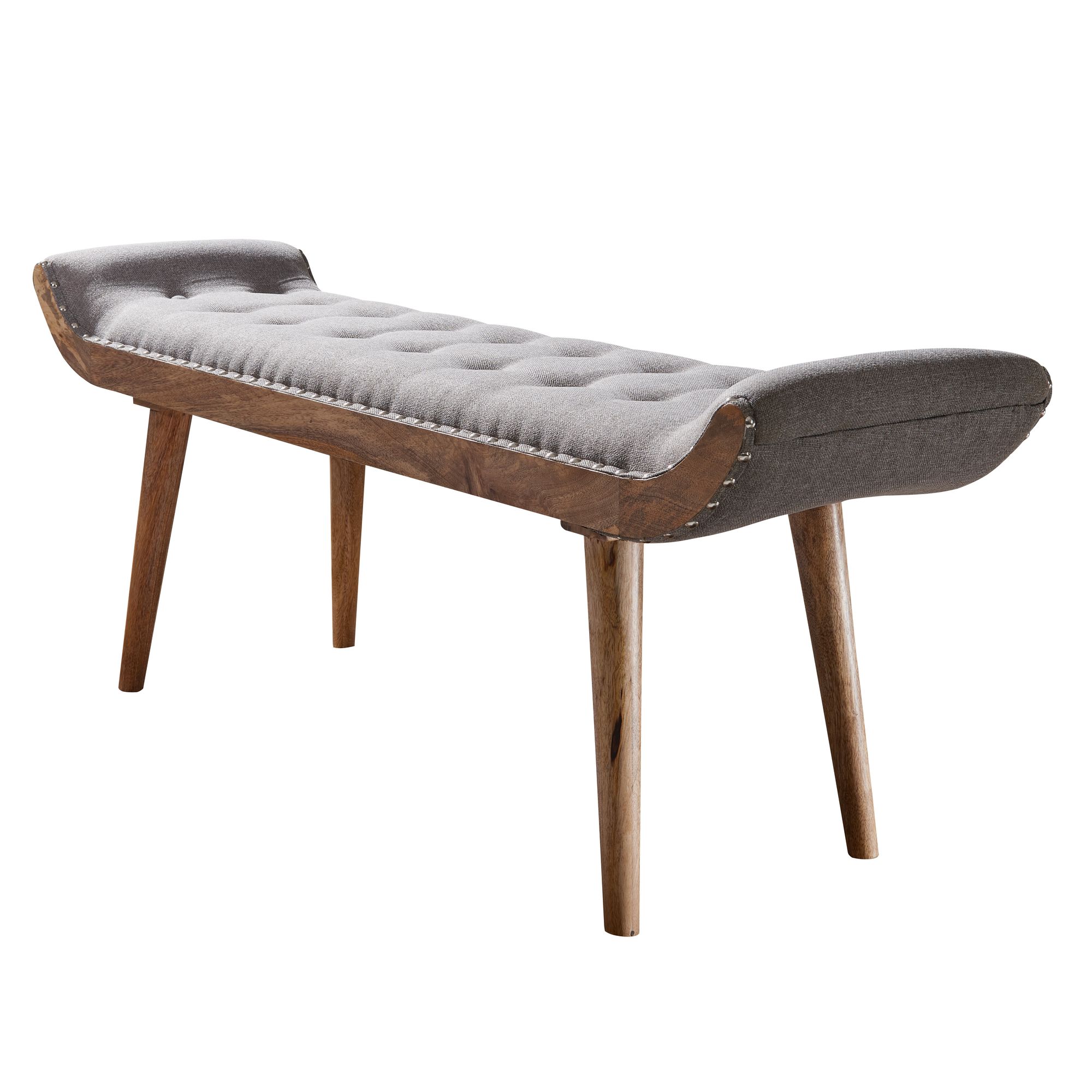 Sitzbank Skallerup Stoff Grau 125 × 38 × 51 cm