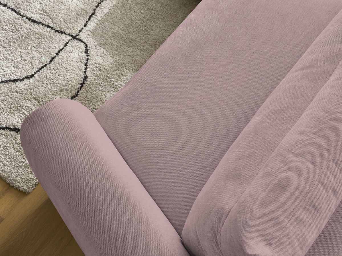 Bobochic Aden Ecksofa 386 × 152 cm Stoff Rosa Ecke links