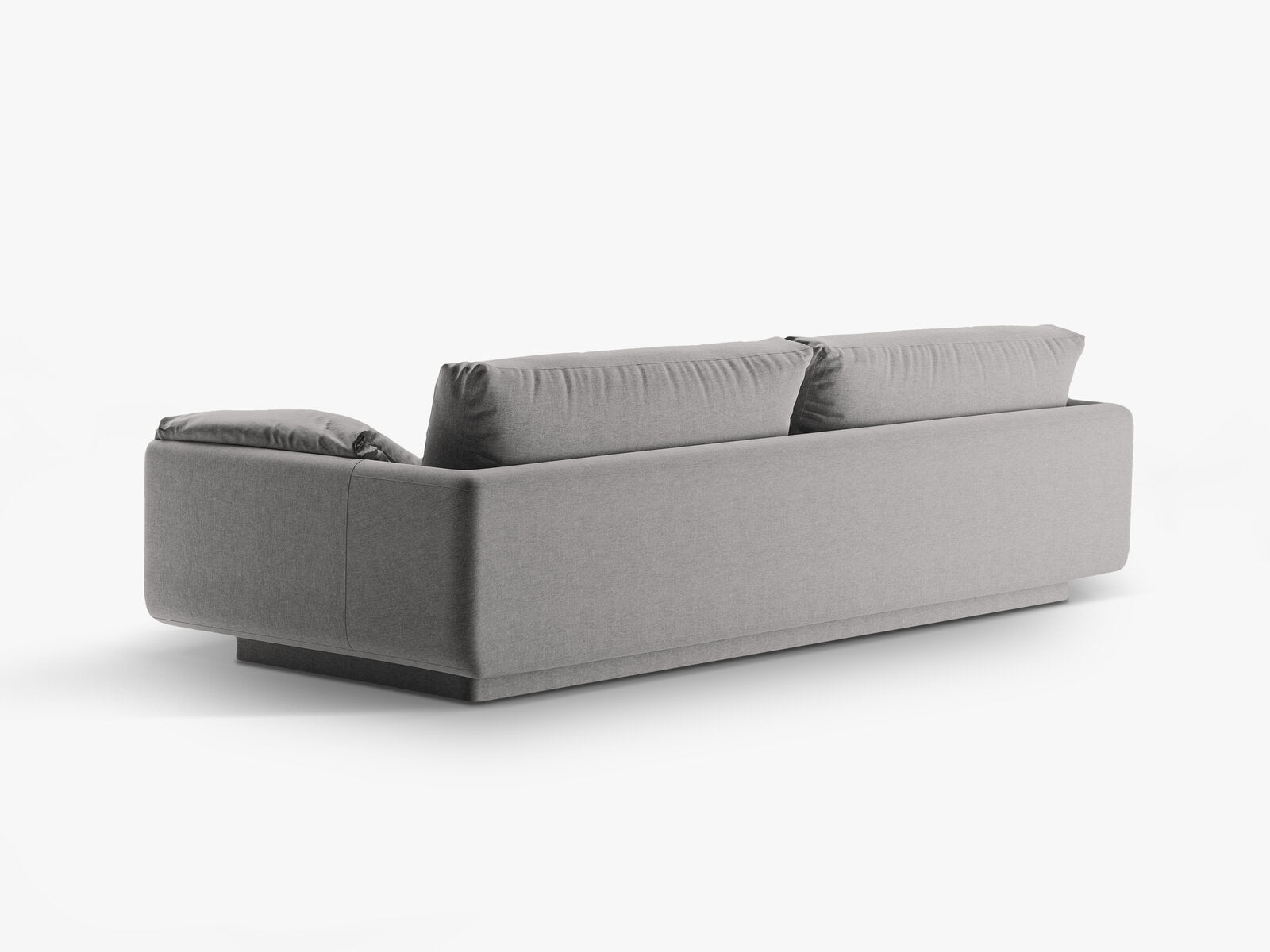 Micadoni Sofa Torino 4-Sitzer Strukturierter Stoff Hellgrau