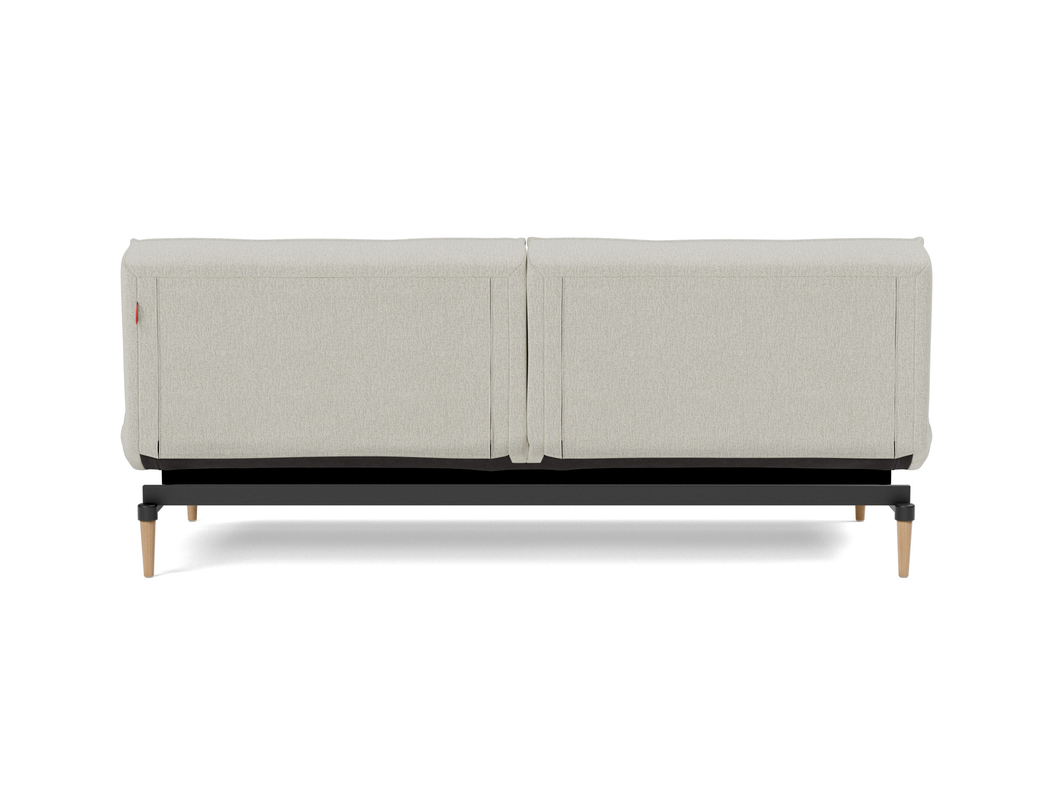 Schlafsofa Splitback Flachgewebe Mixed Dance 527-Natural Beine Styletto Eiche hell