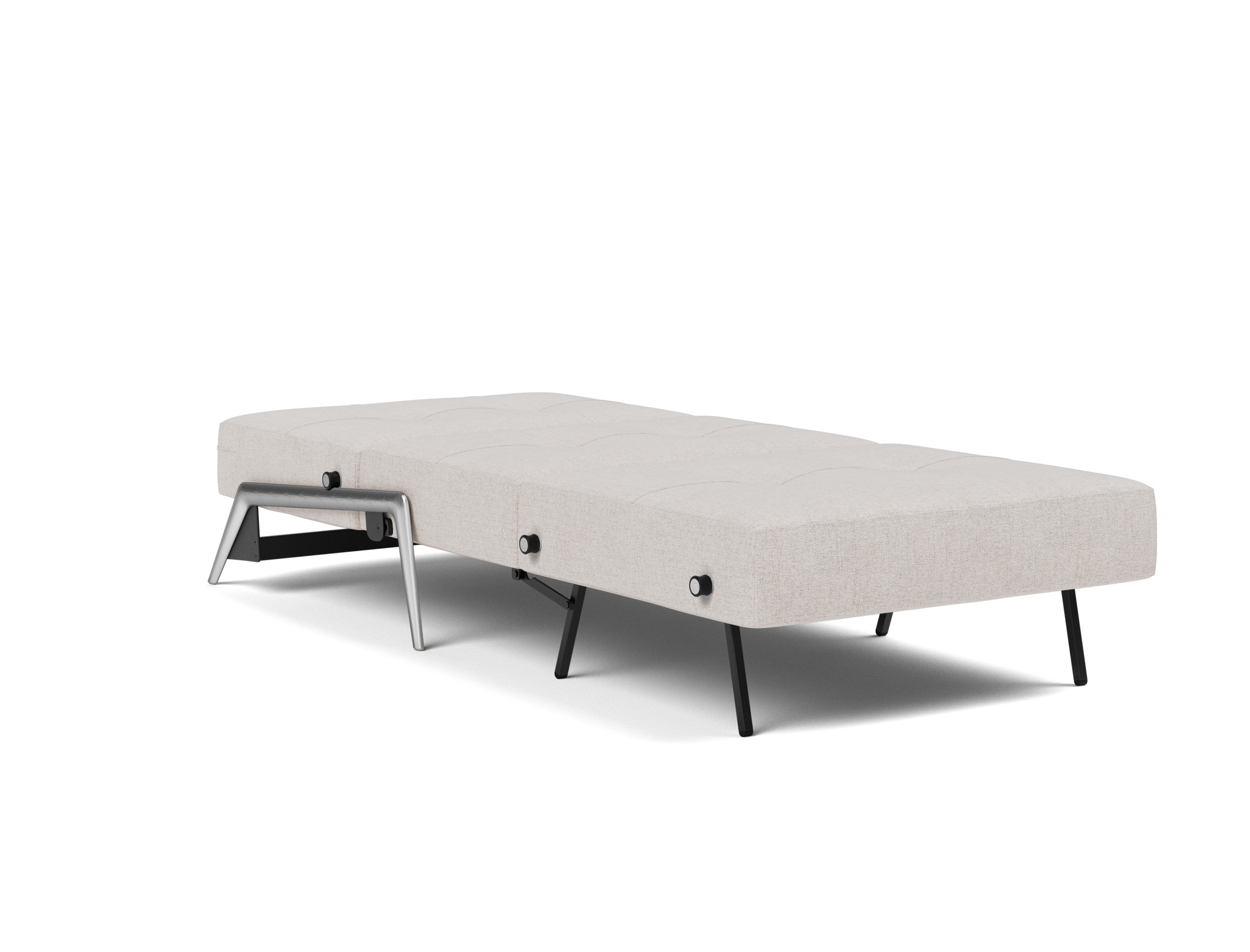 Schlafsessel Cubed 90 Strukturierter Stoff Weda 300-Weda-Sand Beine Aluminium