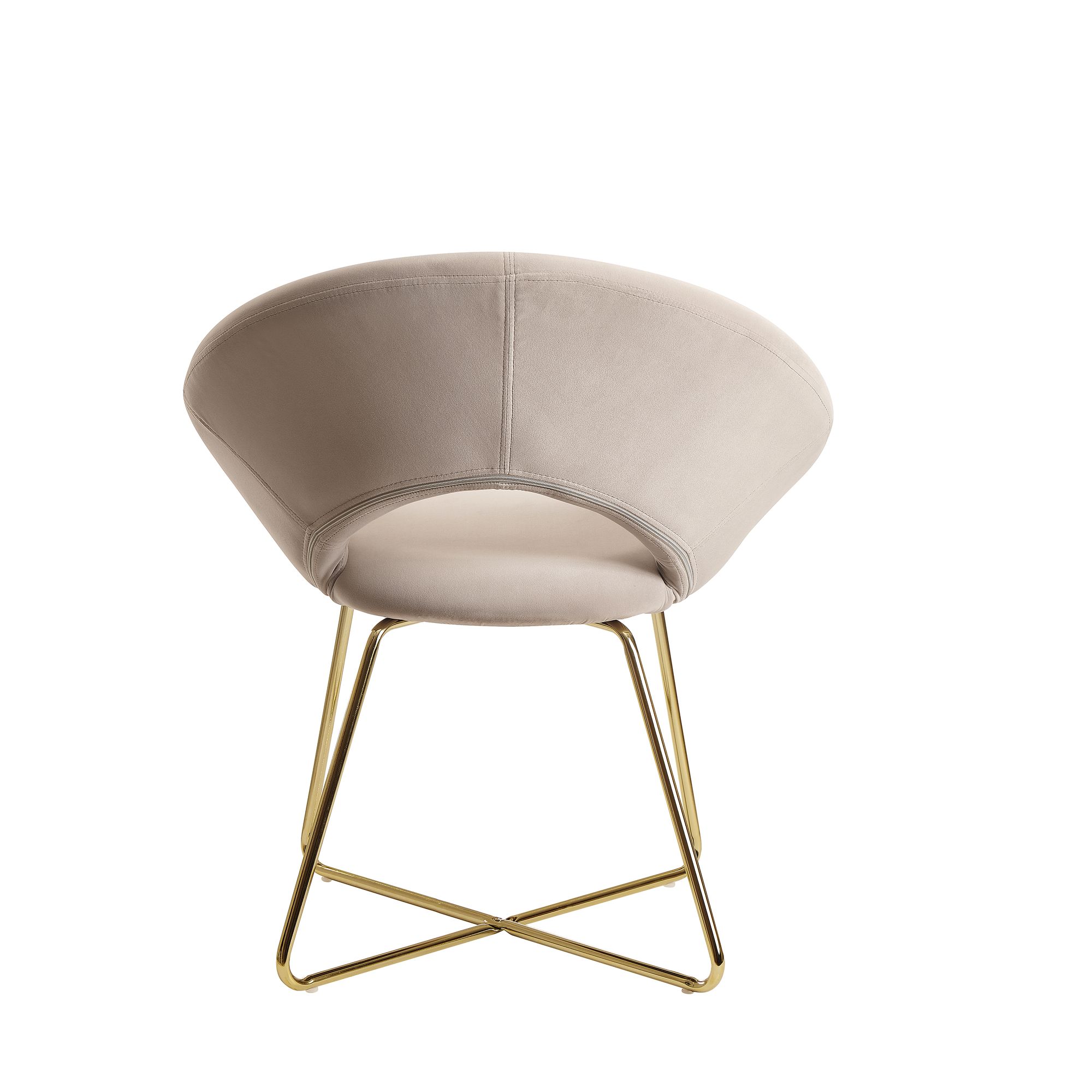 Esszimmerstuhl Gasadalur Samt Beige 57 × 60 × 83 cm