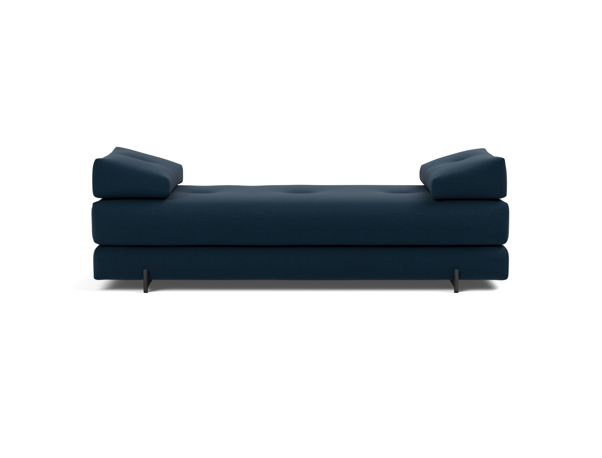 Tagesbett Sigmund Flachgewebe Mixed Dance 528-Blue Beine Indu schwarz