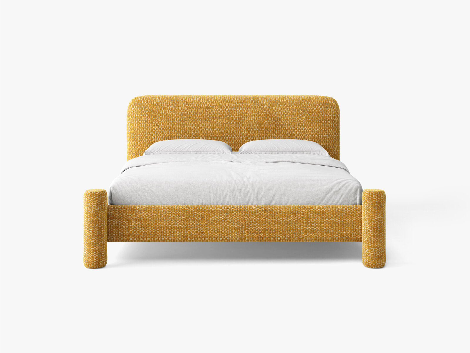 Micadoni Vera Bett mit Kopfteil Chenille Silencio Senf 180x200