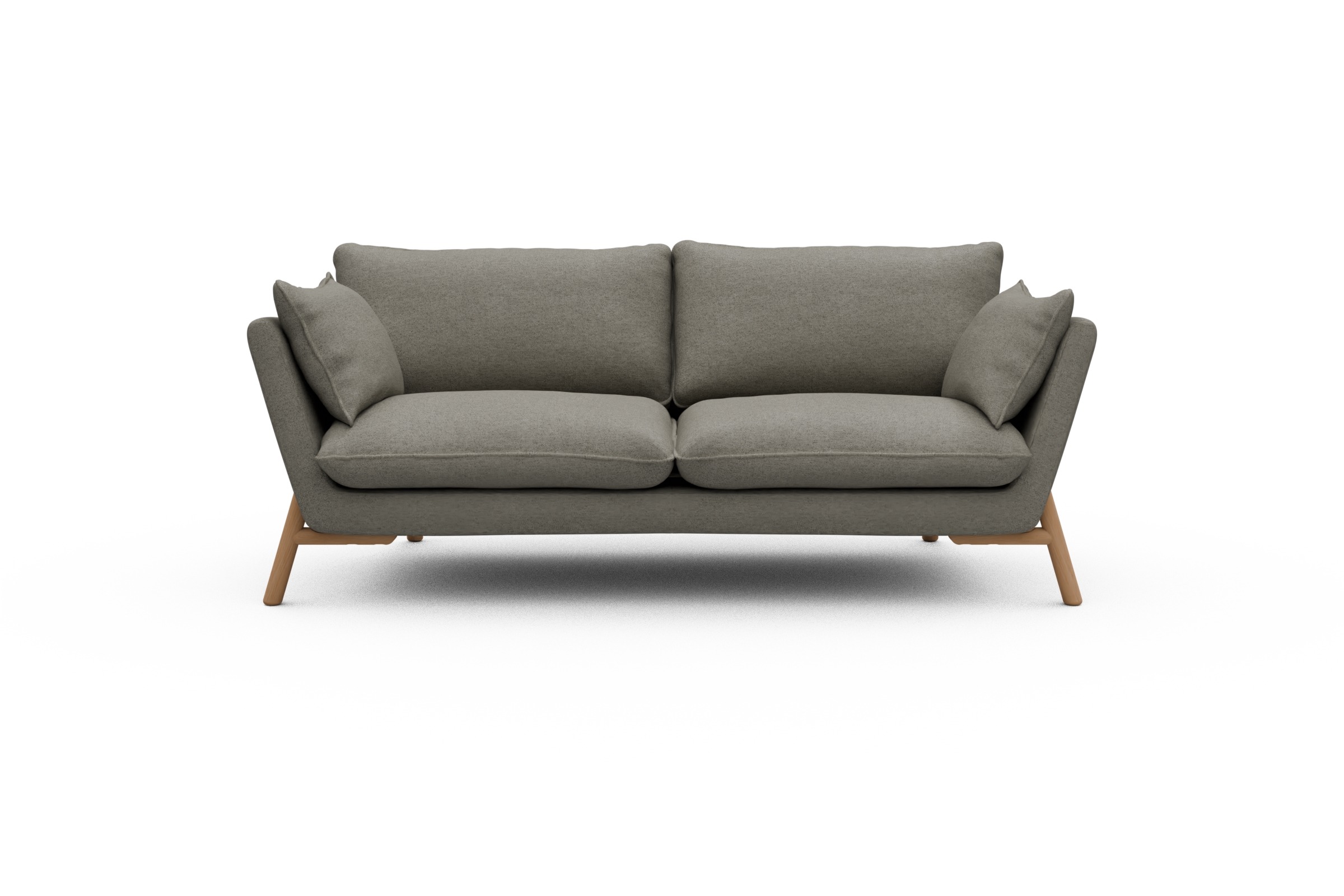 Skandi Home Sofa Emil 2-Sitzer Beinfarbe Eiche Natur Denari-Warm-Grey moebelfaktor