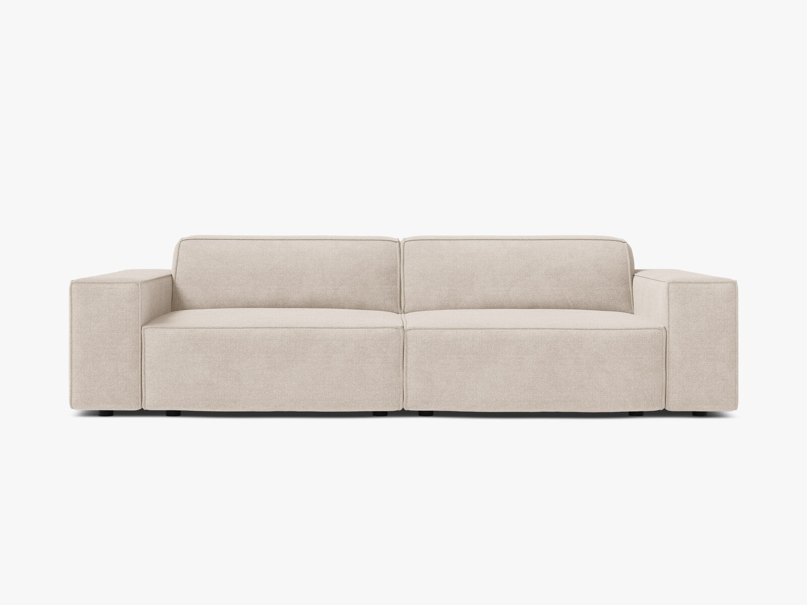 Micadoni 3-Sitzer Sofa Jodie Strukturierter Stoff Liberty Beige