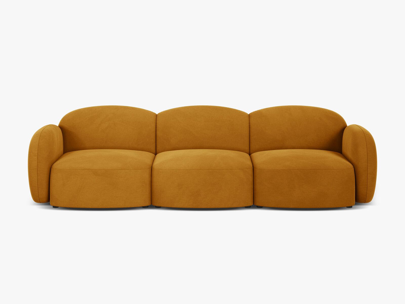 Micadoni Sofa Blair 3-Sitzer Samt Casino Gelb